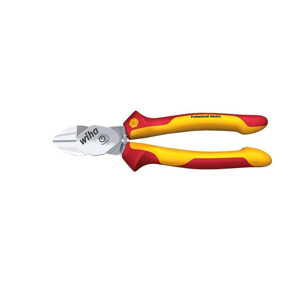 کاتر‌های جانبی حرفه ای با عملکرد بالا Wiha BiCut® با DynamicJoint® VDE (38191)، قیچی برای کارهای برقی، دستکش‌های ترکیبی برای برش سیم، قیچی سیم، دستکش توانمند حرفه ای VDE، بسته برای افتاده