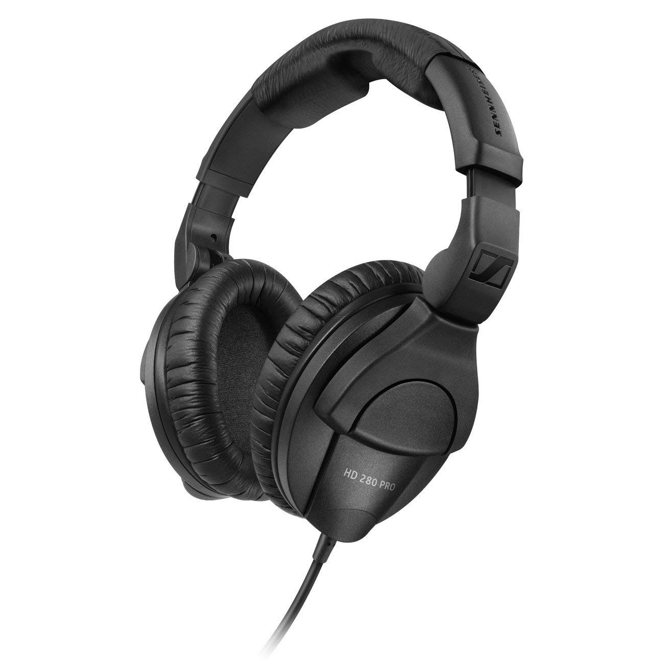هدفون‌های حرفه‌ای استودیویی Sennheiser HD 280 PRO با طراحی بسته‌ی بسیار خوب برای ضبط و میکس، با امپدانس ۶۴ اهم، شامل آداپتور جک استریو ۶.۳ میلی‌متری و کابل کویل ۳ متری، رنگ مشکی