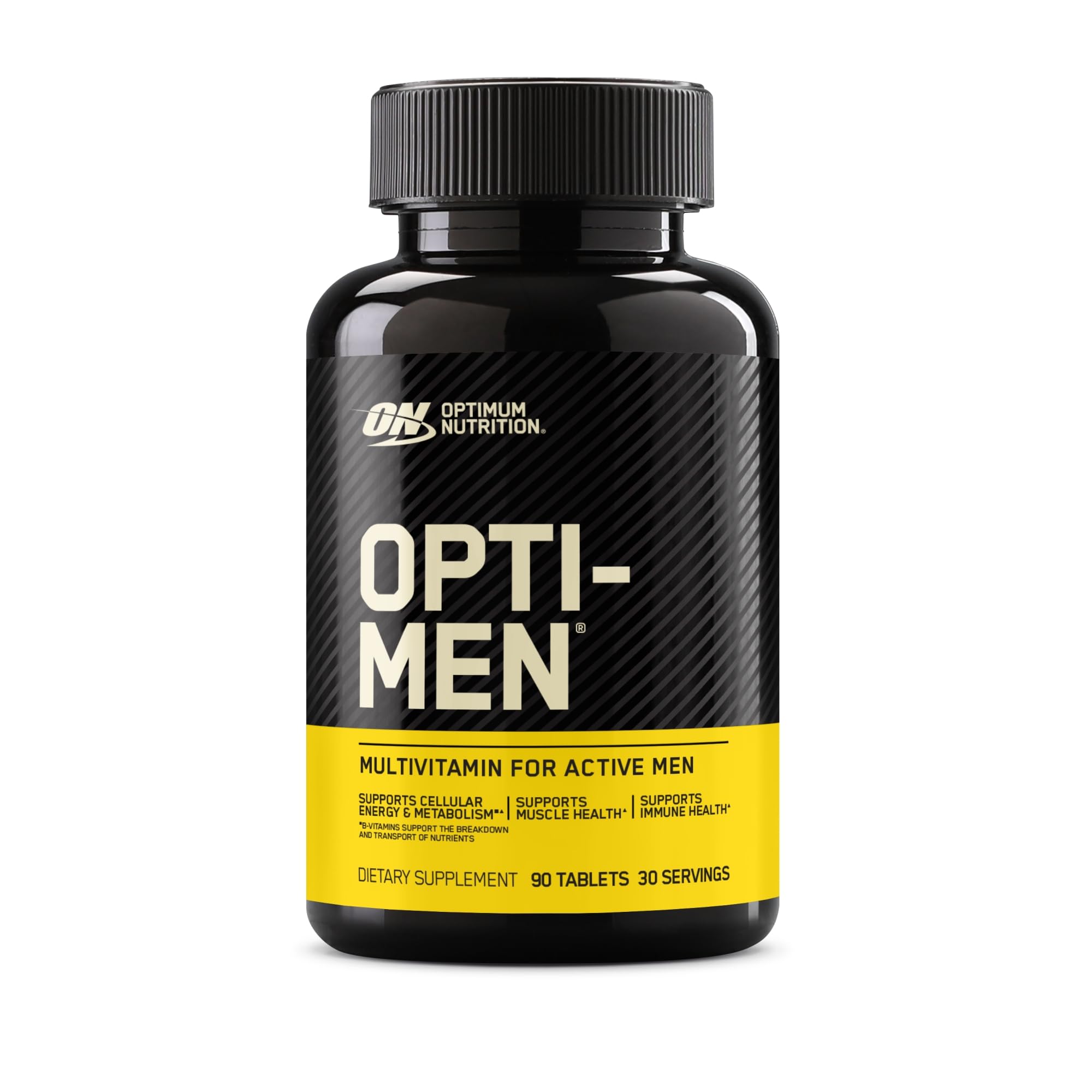 مکمل مولتی‌ویتامین روزانه Optimum Nutrition (ON) Opti-Men با ویتامین C، روی، ویتامین D، E، B12 برای حمایت از سیستم ایمنی مردان - 90 عدد کپسول