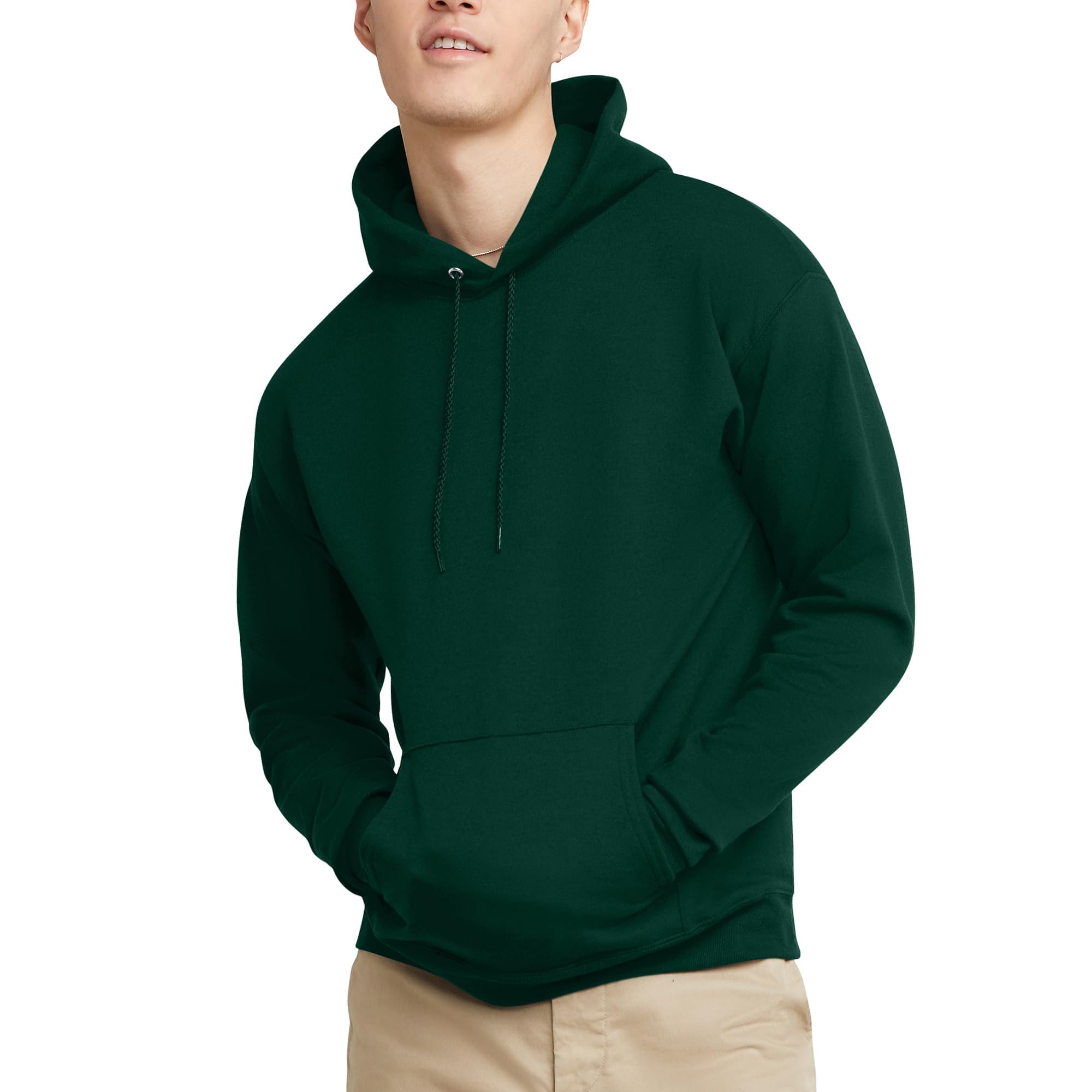 پلوور هودی Hanes مردانه Ecosmart سویشرت P170 M جنگل عمیق