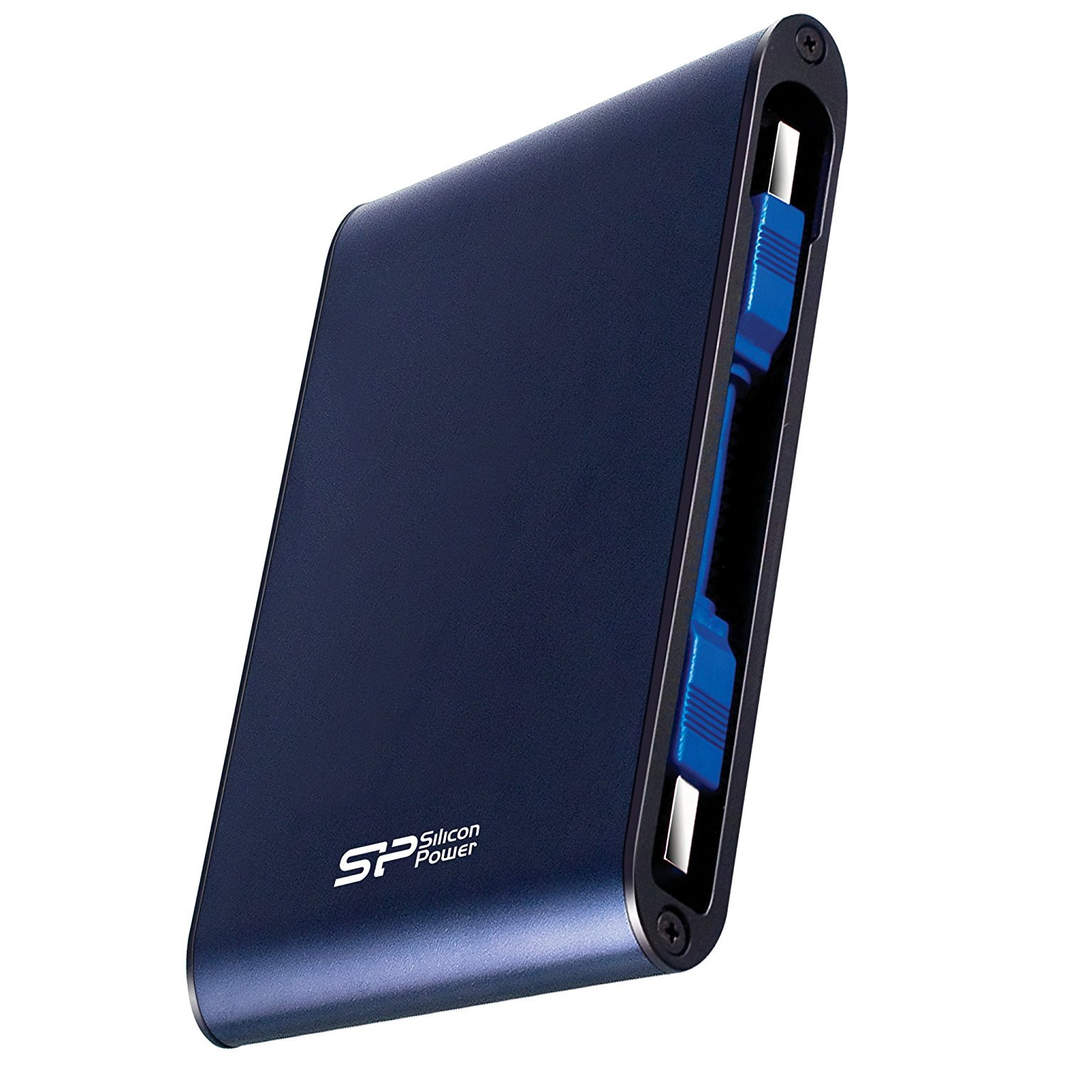 دیسک سخت خارجی قابل حمل و سخت‌توان SP Silicon Power 2 ترابایت مدل Armor A80، ضدآب، با پورت USB 3.0 برای کامپیوتر، مک، ایکس‌باکس و پی‌اس۴، رنگ آبی 2 ترابایت آبی