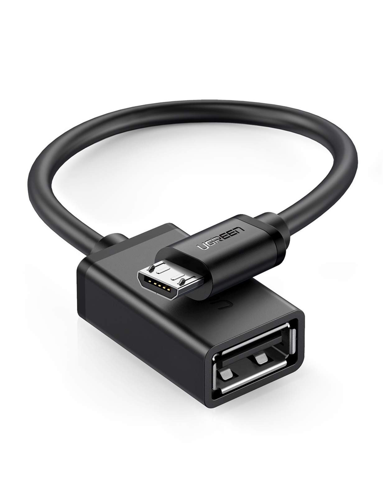 کابل UGREEN OTG یا بخواهید، آداپتور USB برای اندروید Micro USB به USB 2.0 ON THE GO سازگار برای Samsung S7 Edge/S7/S6/J7/J6/J5/J4+/Tab S2، Huawei P Smart/P8/Y7/Y6/Honor 8X، Sony Xperia XA/Z5، Moto G5/E5، LG Q6 رنگ مشکی