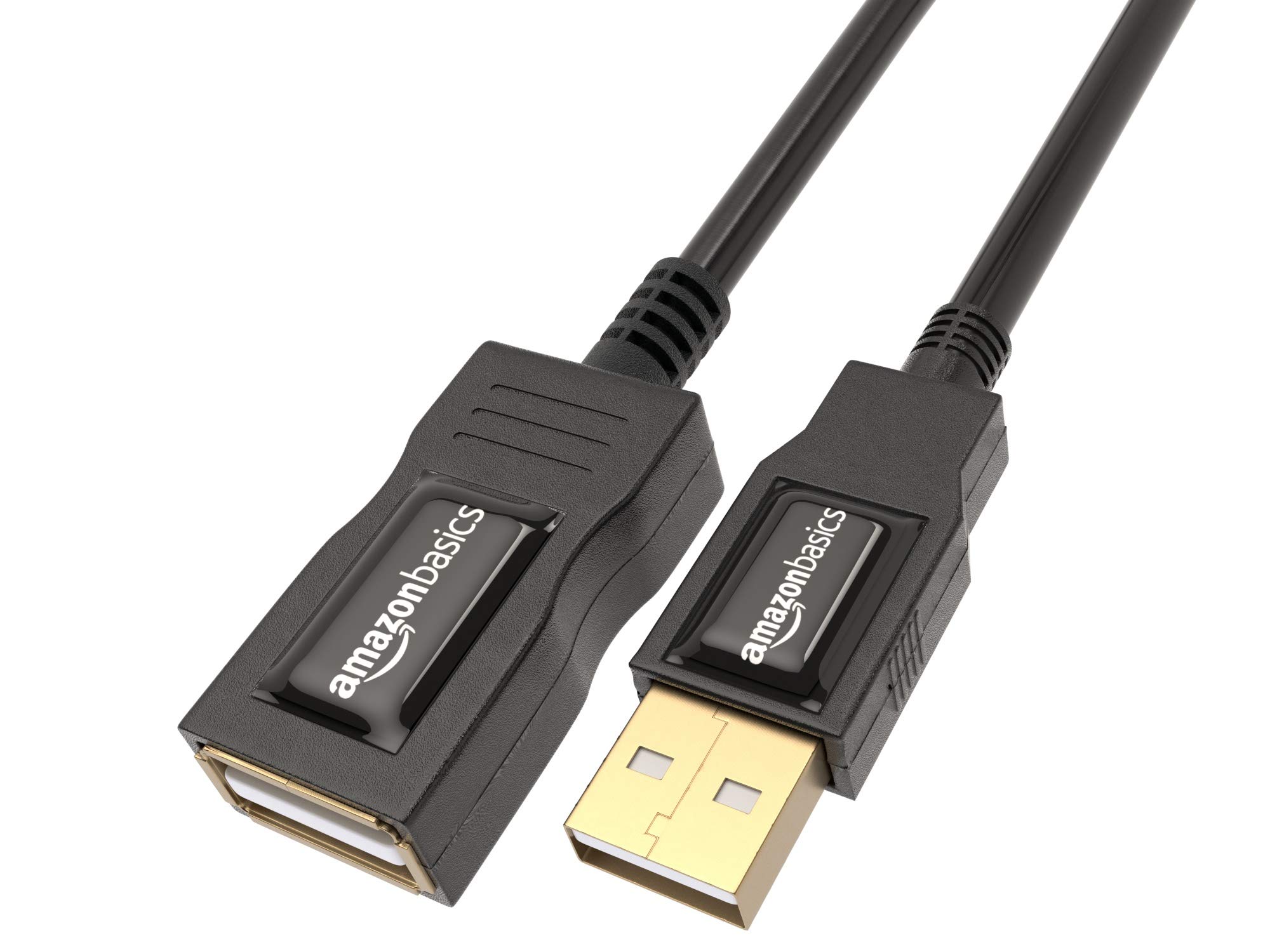 کابل تمدید USB 2.0 Amazon Basics USB-A مرد به USB-A زن آداپتور - 3.3 فوت (1 متر)، پرینتر، رنگ مشکی 3.3 فوت
