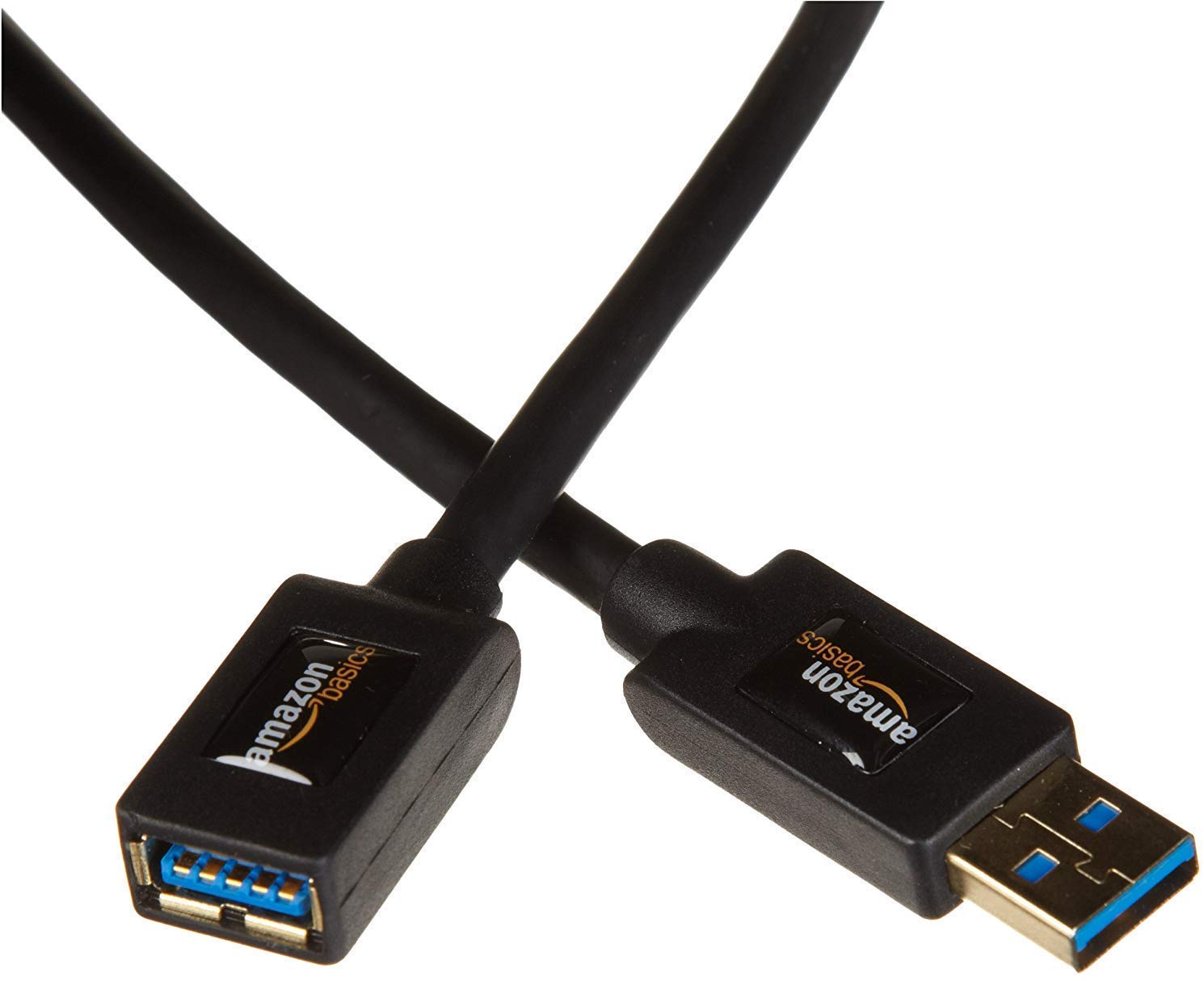 کابل تمدید USB 3.0 AmazonBasics - آداپتور A-Male به A-Female - طول 6.5 فوت (2 متر)، رنگ سیاه، 1 بسته 6 فوتی