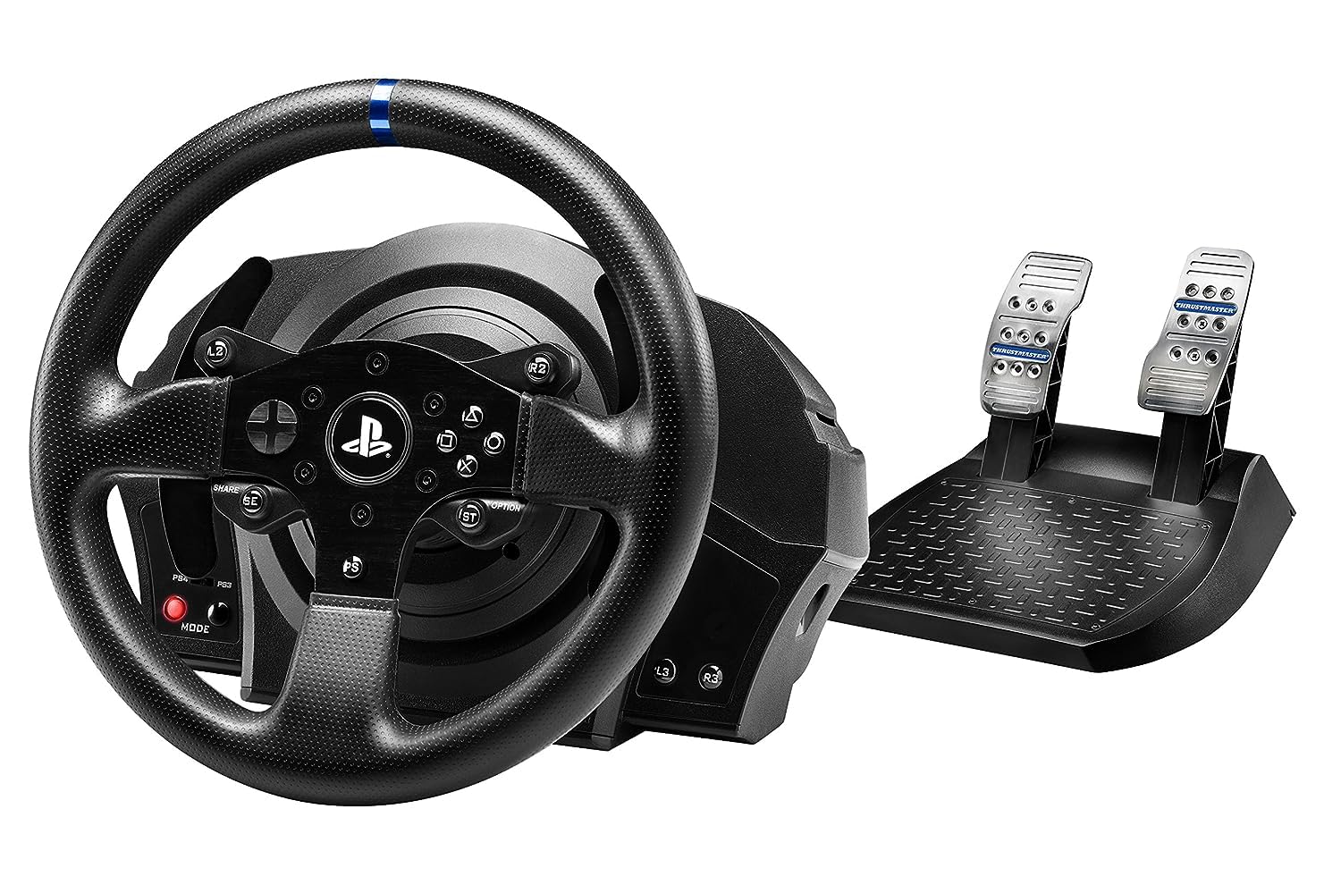 فرمان مسابقه‌ای Thrustmaster T300RS (PS4، PC، PS5) - مشکی، ۱۳ دکمه، USB، بازخورد نیرو، تکنولوژی مغناطیسی H.E.A.R.T