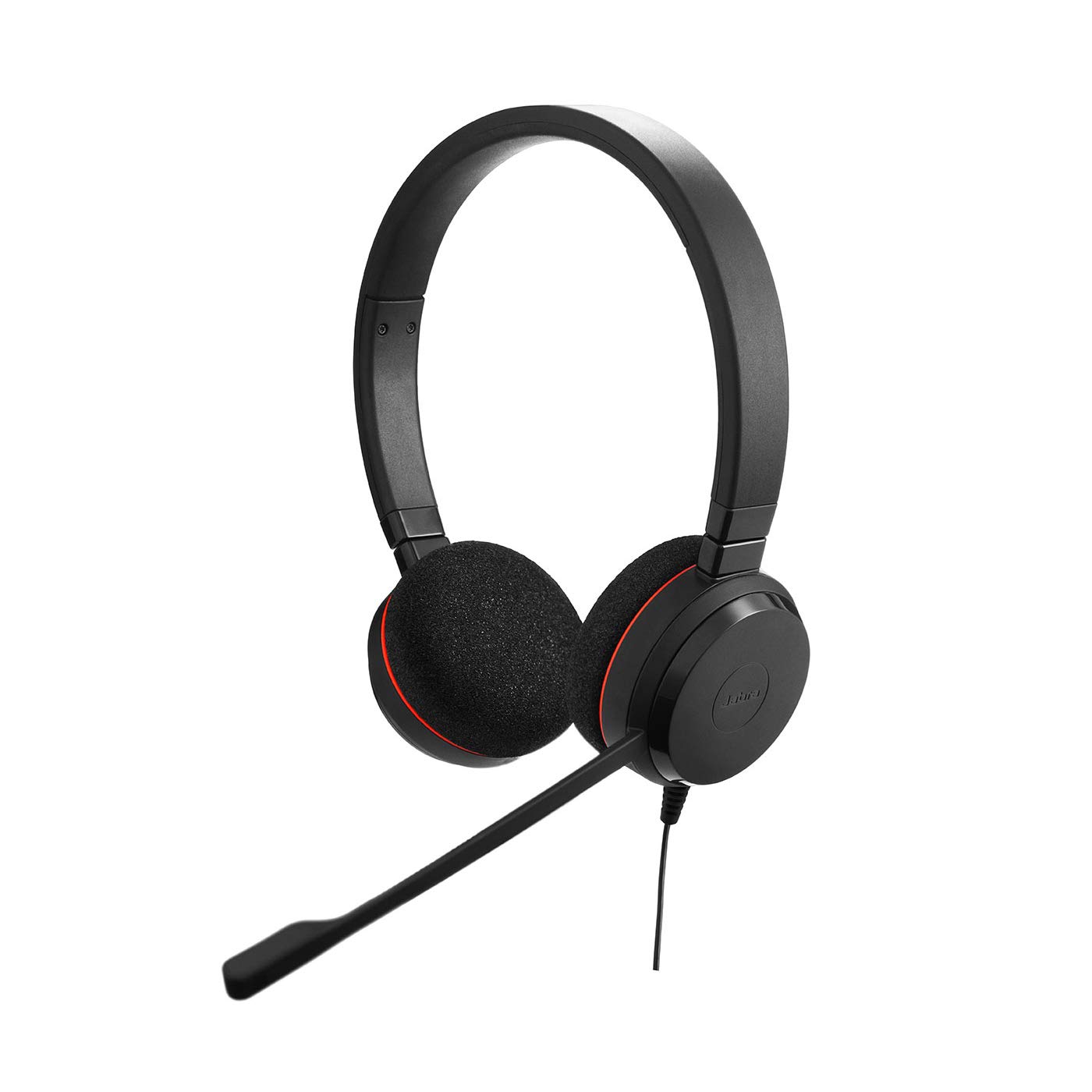 هدست استریو یوسی Jabra Evolve 20 - هدست Unified Communications برای VoIP Softphone با رویه Passive Noise-Cancelling - کابل USB با کنترل تماس - مشکی