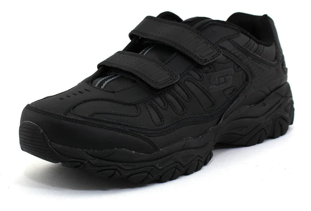 کفش کتانی مردانه Skechers مدل Afterburn M. Fit Strike، مشکی، سایز 42 (EU)، عرض اکس‌واید (X-Wide)