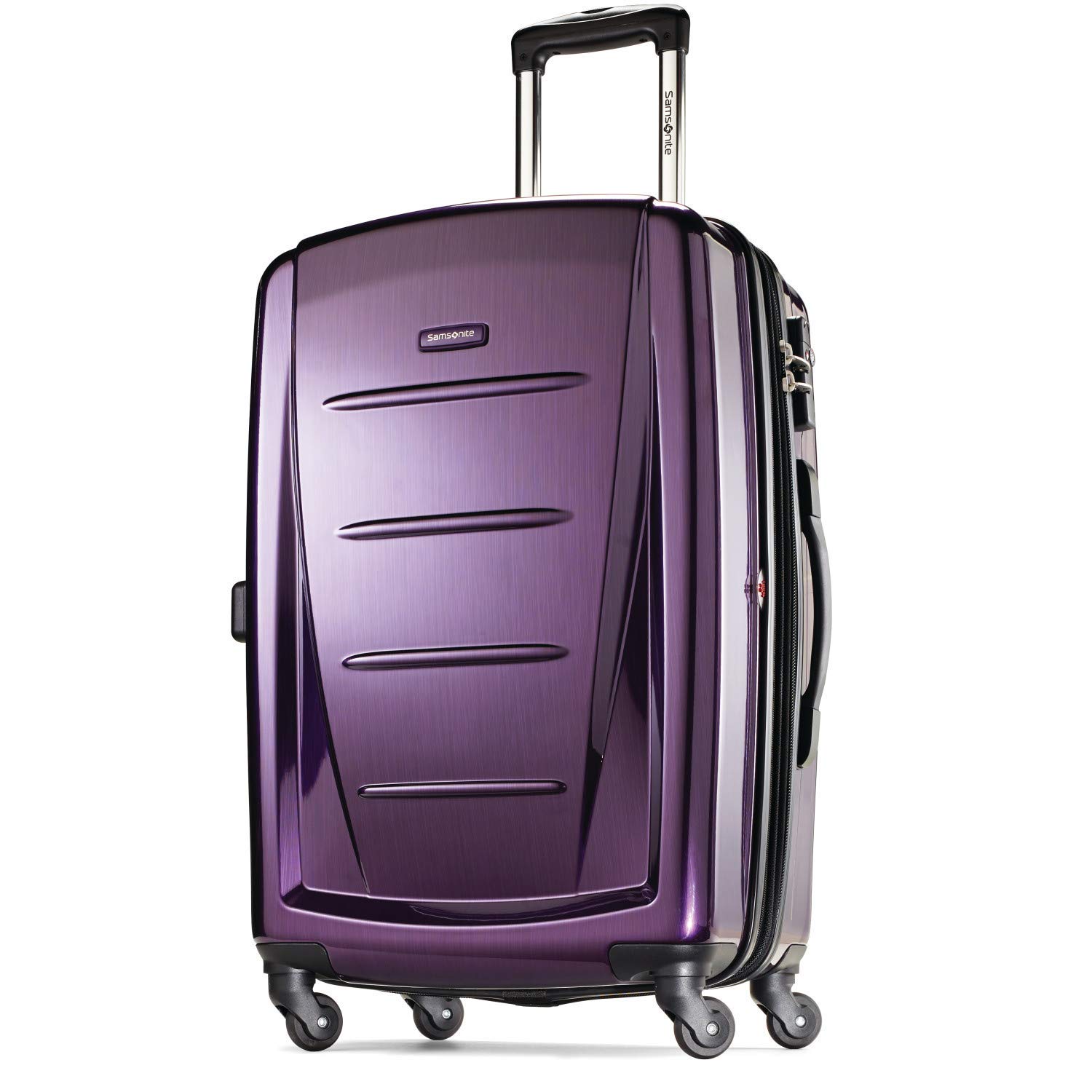 کوله‌‌پشتی سخت‌پوسته از جنس Samsonite Winfield 2 با چرخ‌های اسپینر ۳۴ سانتی‌متری بنفش
