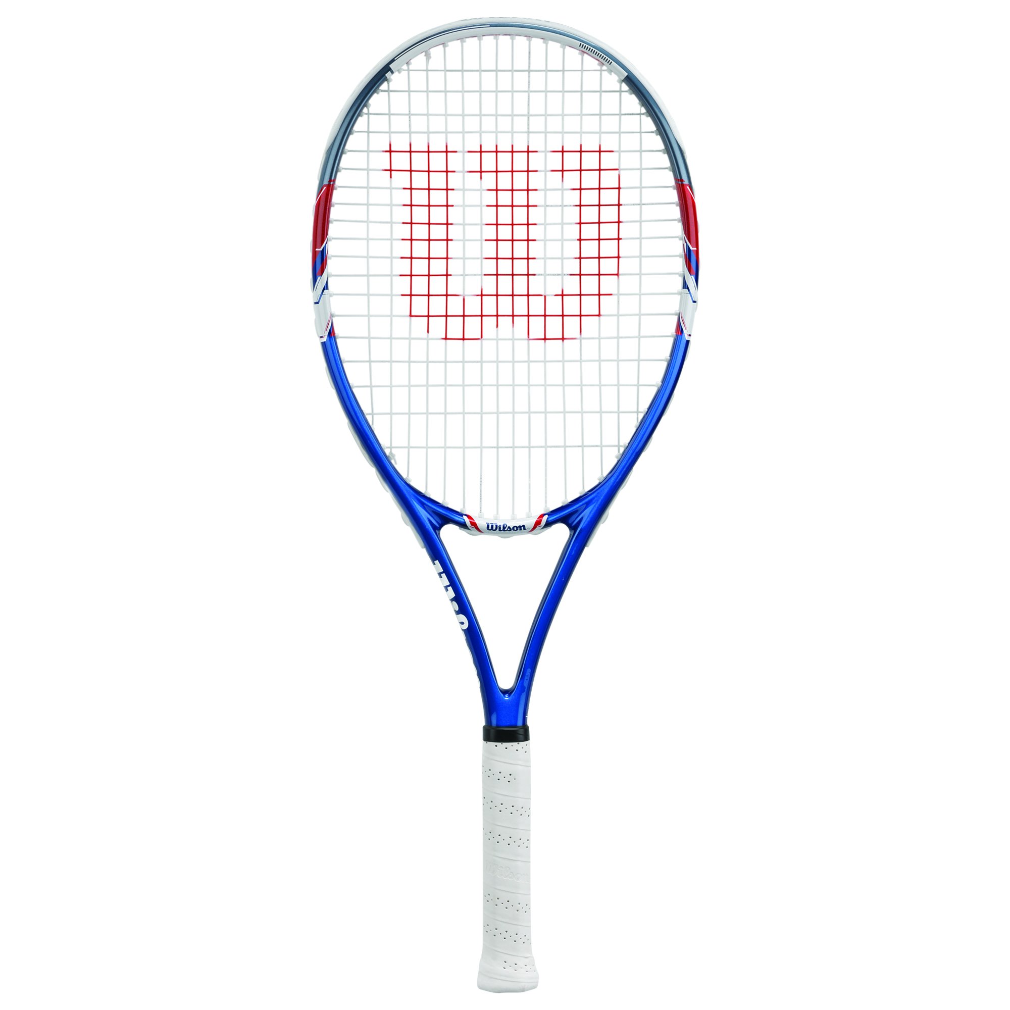 راکت تنیس تفریحی بزرگسالان Wilson - اندازه دسته 4 1/8 اینچ، 4 1/4 اینچ، 4 3/8 اینچ، 4 1/2 اینچ اندازه دسته 3 - 4 3/8 اینچ US Open