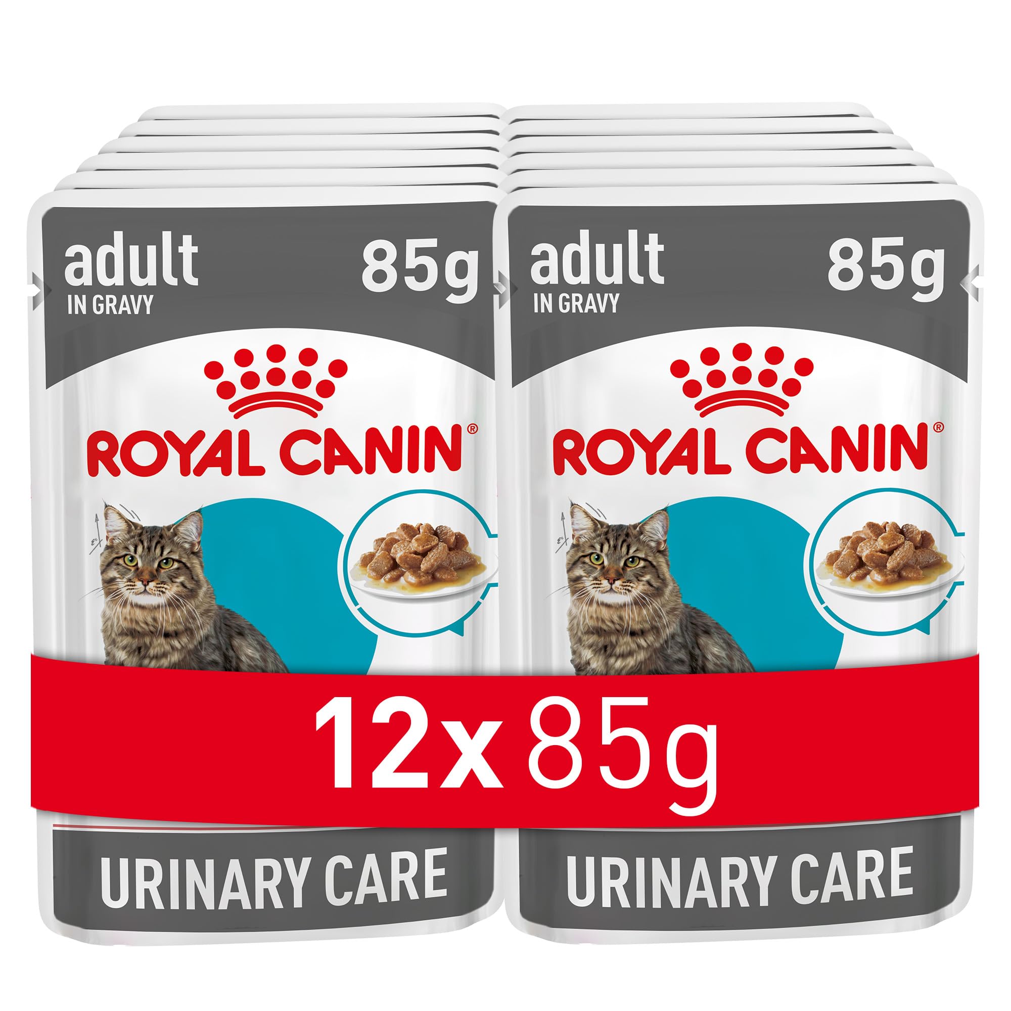 غذای تر ویژه گربه‌های Royal Canin FCN Urinary Care در بسته‌بندی 12عددی و وزن 85 گرمی