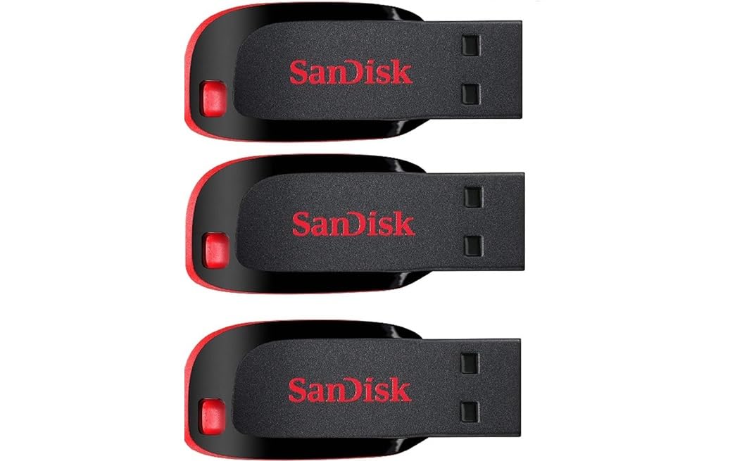 فلش درایو Sandisk 64GB مدل SDCZ50-B35 C/B (بسته ۳ عددی) پک چندگانه صرفه‌جویی ۳ عددی