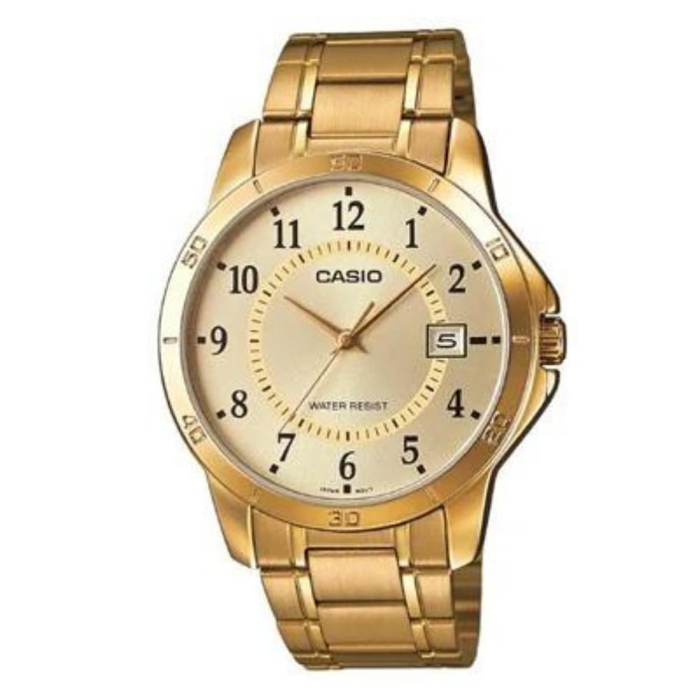 ساعت آنالوگ Casio: مدل MTP-V004 مردانه طلایی