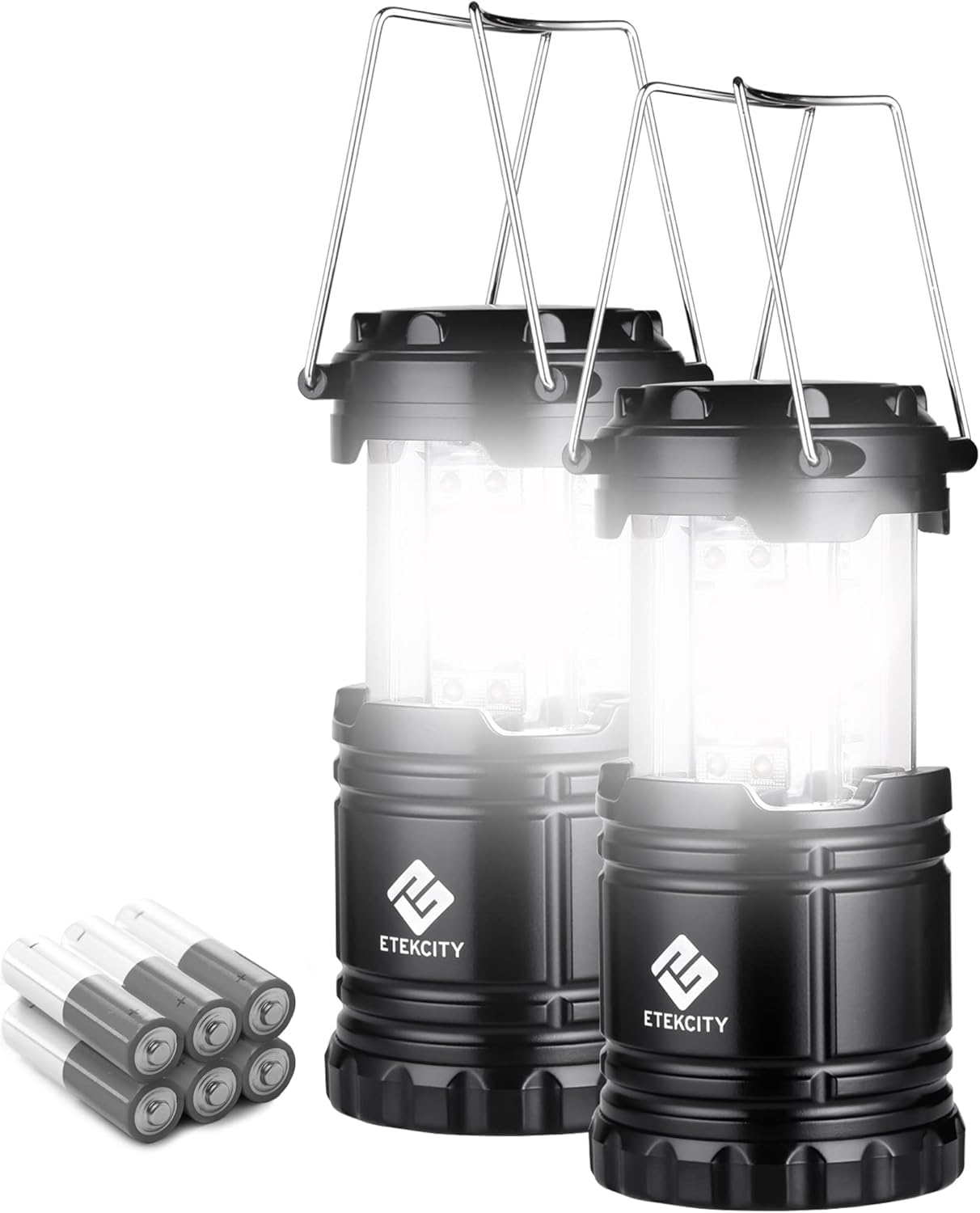 لوتوس Etekcity فانوس فانوس LED، چراغ‌های قابل حمل باتری، چراغ قوه بیرونی، مناسب برای کمپینگ، پیاده‌روی، بسته‌های زنده ماندگی برای اضطرار، اختلال برق، طوفان (باتری‌ها ارائه شده) 2 بسته