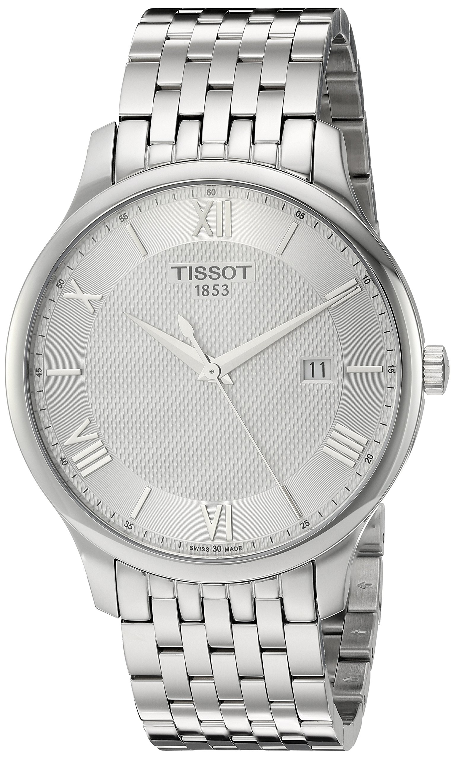 ساعت مچی مردانه Tissot مدل Tradition T0636101103800، نقره‌ای، بند
