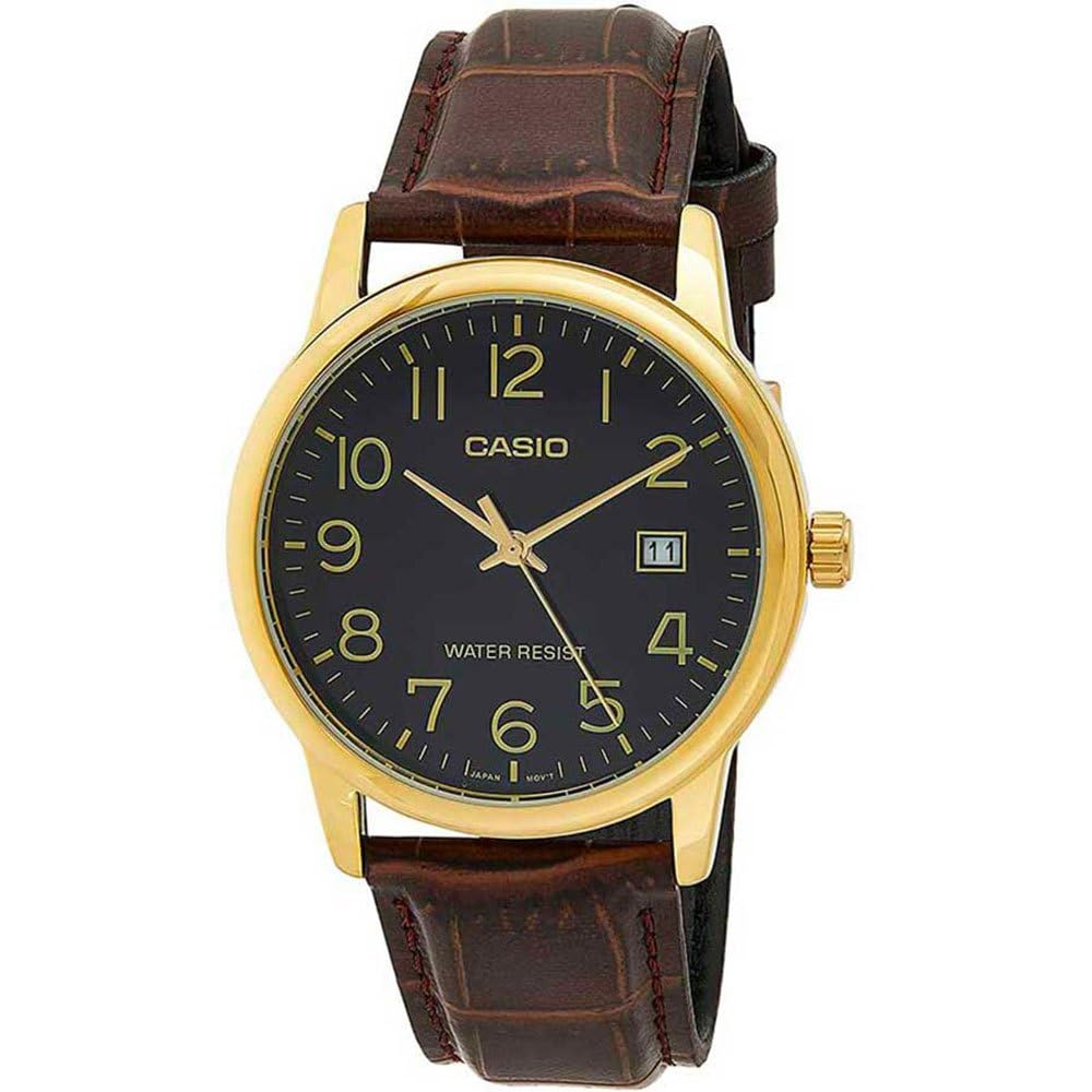 ساعت آنالوگ Casio: مدل MTP-V002 مردانه نقره ای قهوه ای