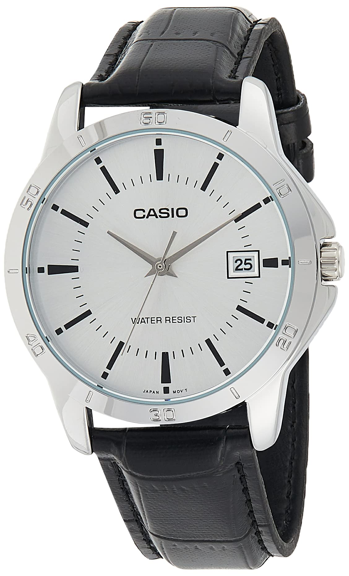 ساعت آنالوگ Casio: مدل MTP-V004 مردانه - سفید و مشکی
