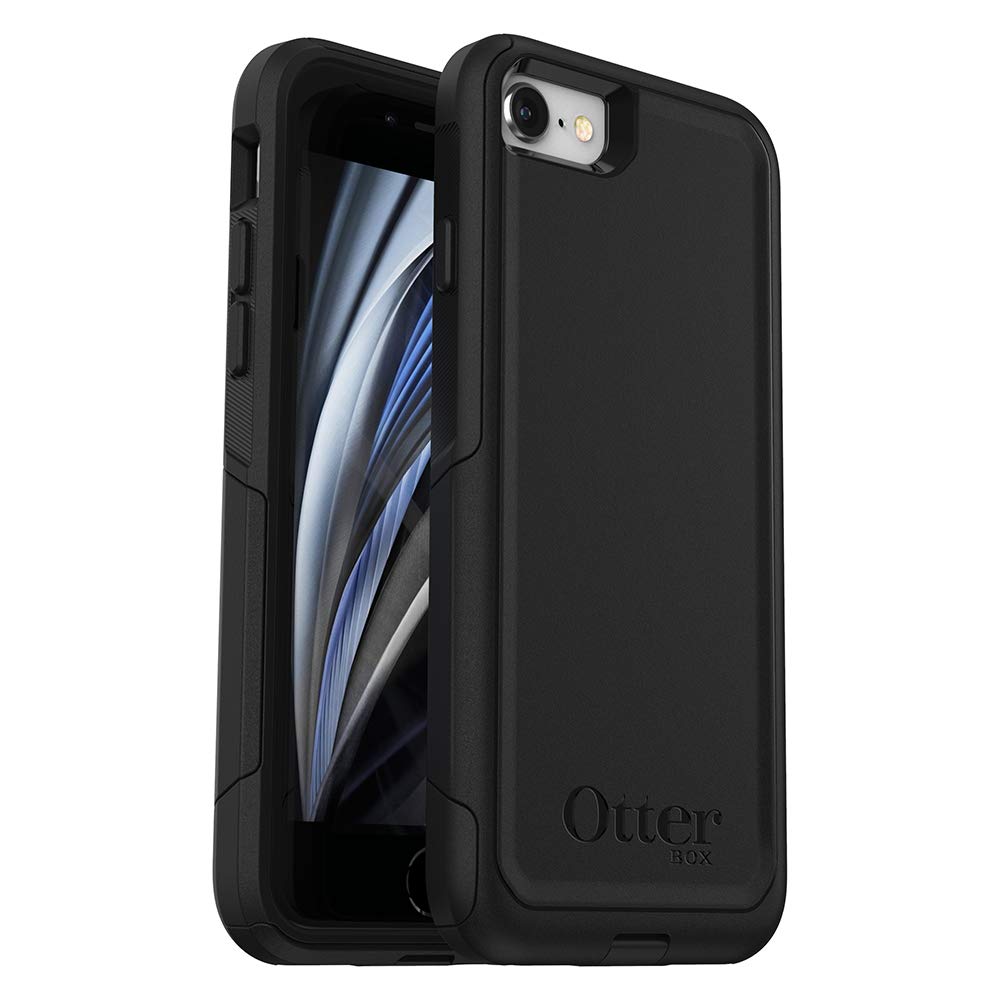 جعبه OtterBox iPhone SE 3rd & 2nd Gen، iPhone 8 & iPhone 7 (سازگاری با مدل‌های Plus ندارد) مدل Commuter Series - مشکی، نازک و مقاوم، مناسب جیب، با محافظت از پورت.بسته بندی معمولی سیاه.