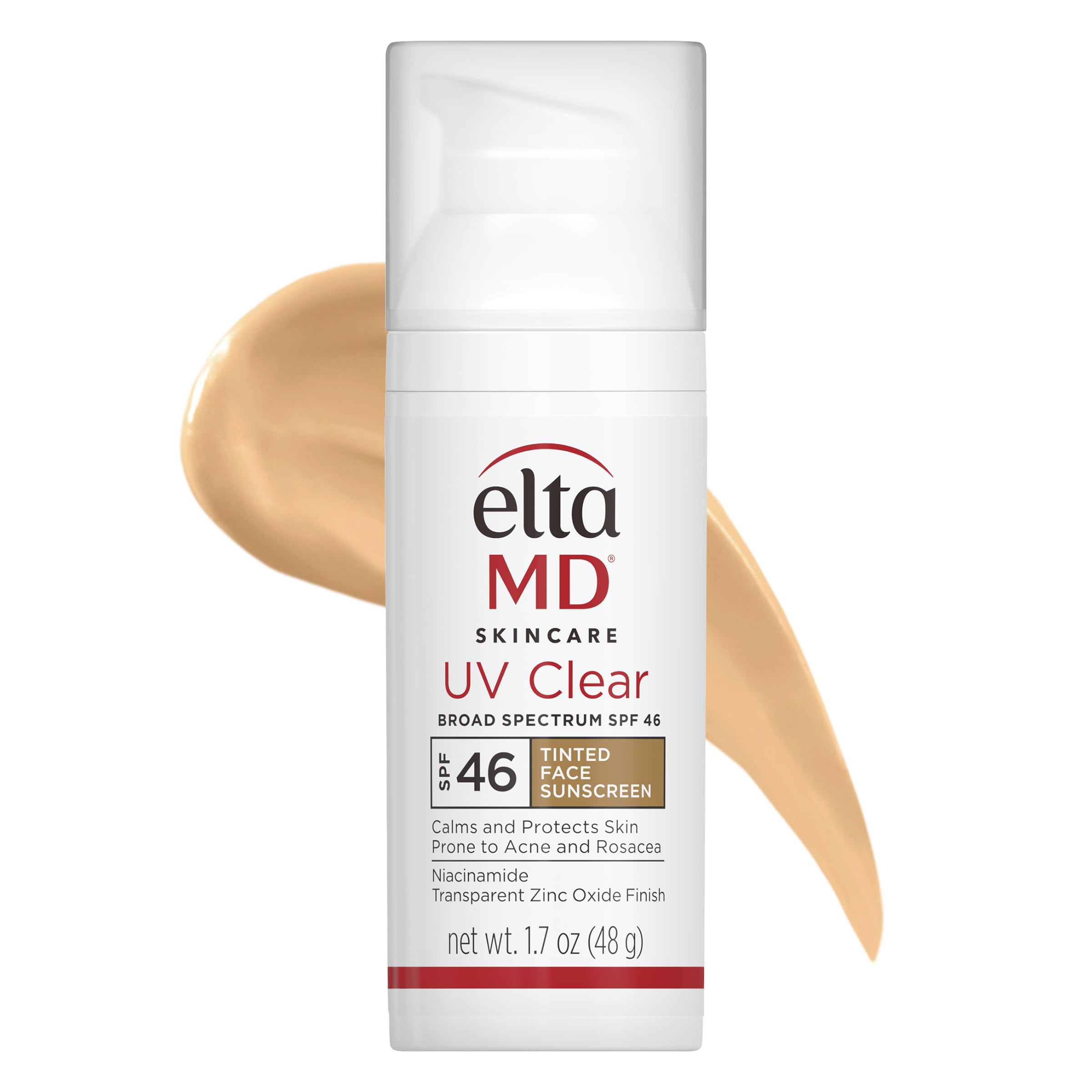 التا ام دی کرم ضد آفتاب صورت UV Clear SPF 46 - برای انواع پوست مستعد جوش، رزاسه و افزایش رنگ پوست - کرم رنگی 48 گرم/1.7 اونس