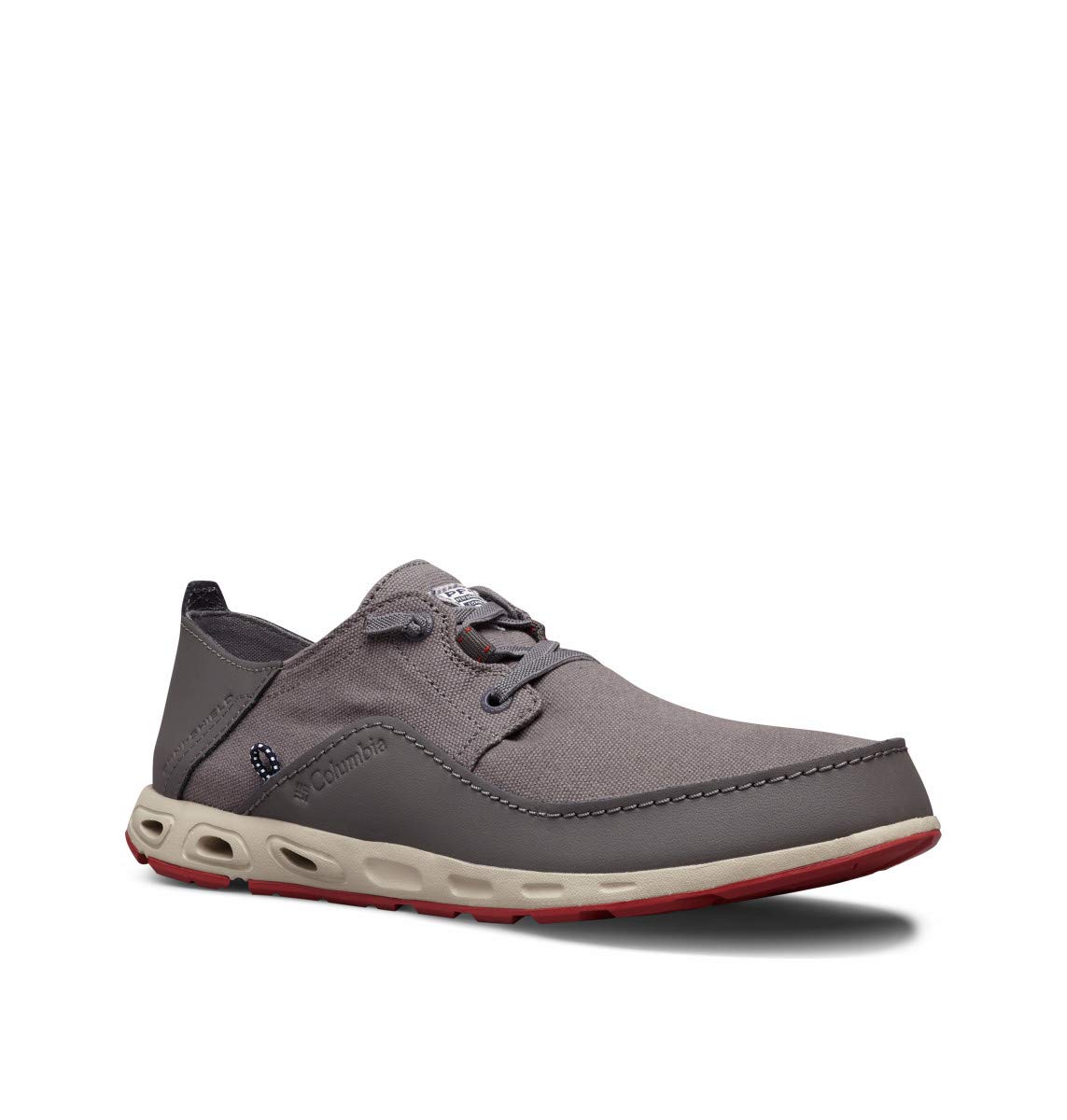 کفش قایقی Columbia PFG Men's Bahama Vent Relaxed PFG با سایز 40.5 اروپا در رنگ خاکستری شهری و قرمز وینتیج