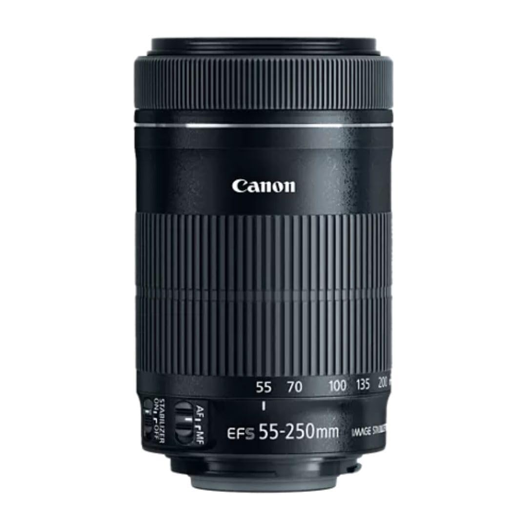 لنز Canon EF-S 55-250mm F4-5.6 با فوکوس اتوماتیک STM برای دوربین‌های DSLR کنن (بازسازی گواهی شده)