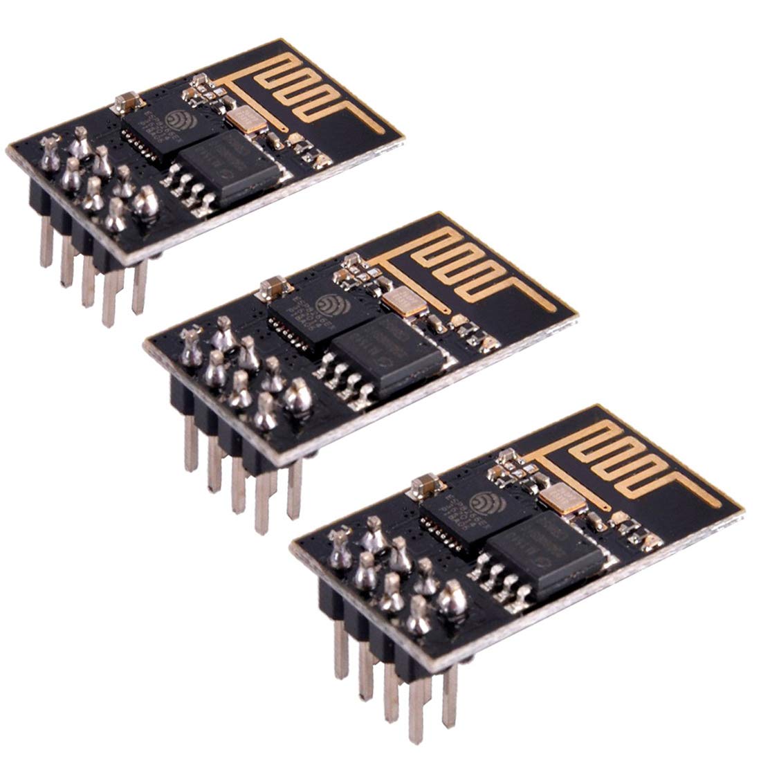 3 تایی ESP8266 ESP-01 سریال WiFi ماژول بی‌سیم تراکنش‌دهی اشکال WiFi توسعه برد بورد قابلیت استفاده با آردوینوست.
