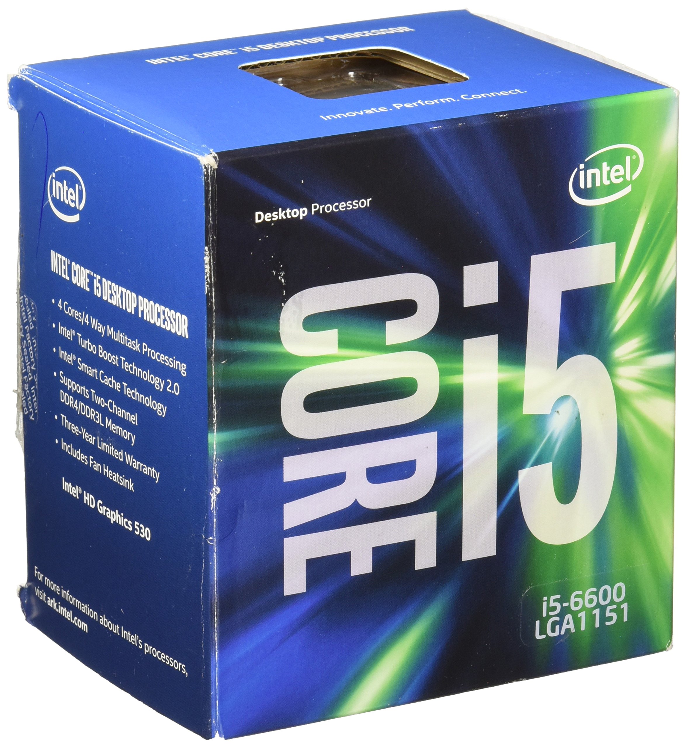 پردازنده اینتل اسکایلیک Core i5-6600 با فرکانس 3.3 گیگاهرتز، حافظه پنهان 6 مگابایت و سوکت 1151 با کادر (BX80662I56600)