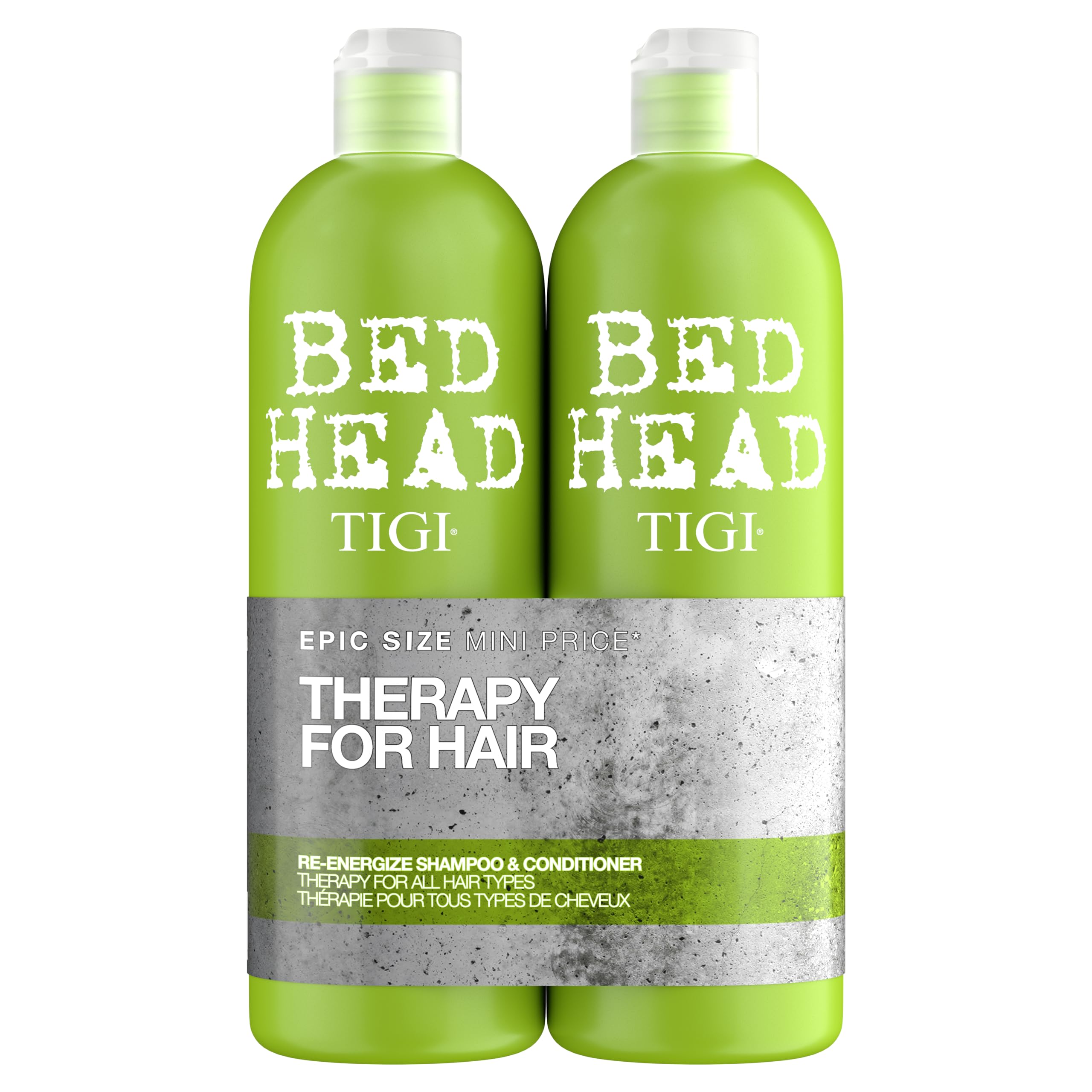 مجموعه شامپو و کاندیشنر روزانه Bed Head By Tigi - بازیابی انرژی - مناسب برای انواع مو - 2X750 میلی لیتر - تک عدد