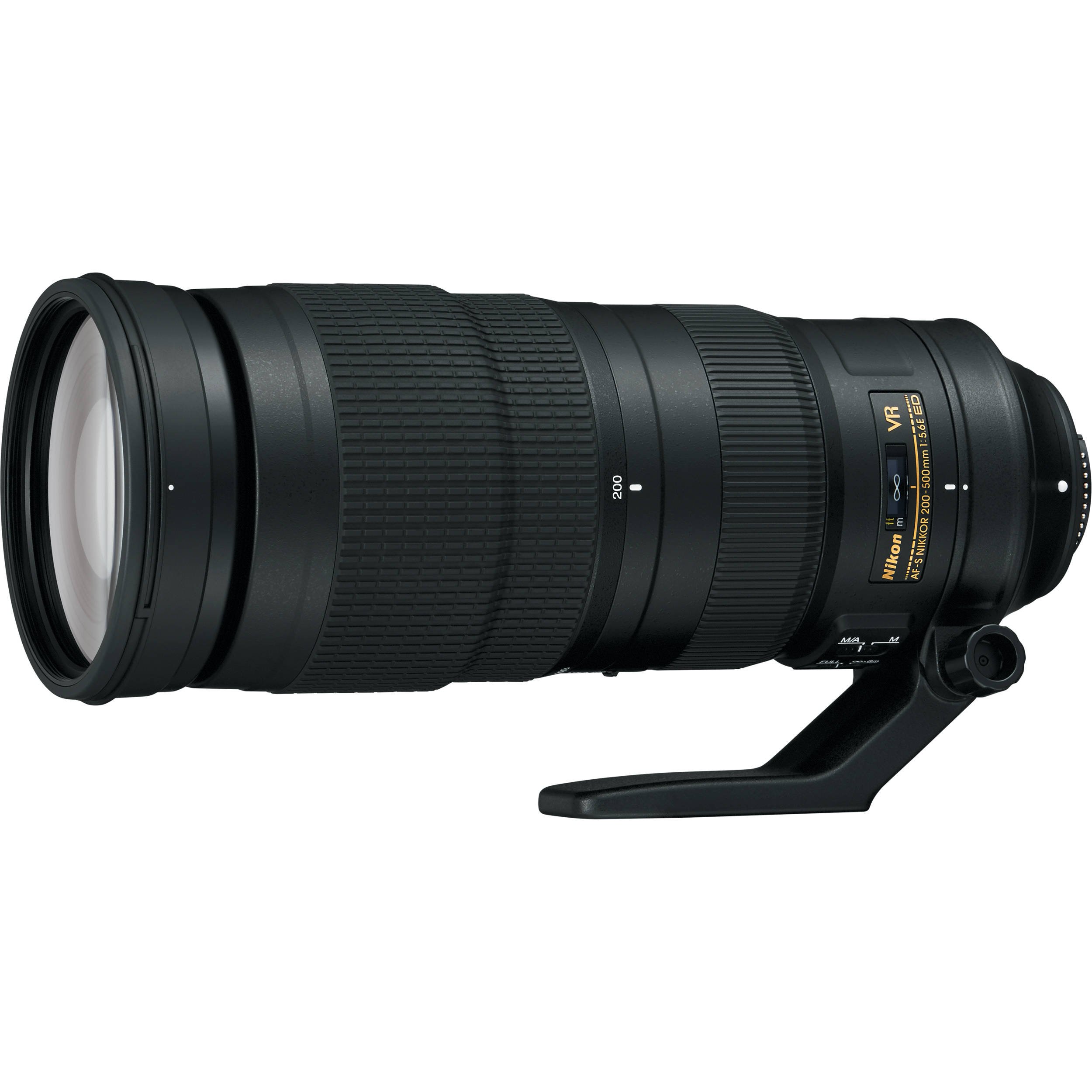 لنز زوم با پوشش لرزشی Nikon AF-S FX NIKKOR 200-500mm f/5.6E ED با فوکوس خودکار برای دوربین‌های DSLR نیکون، فقط لنز