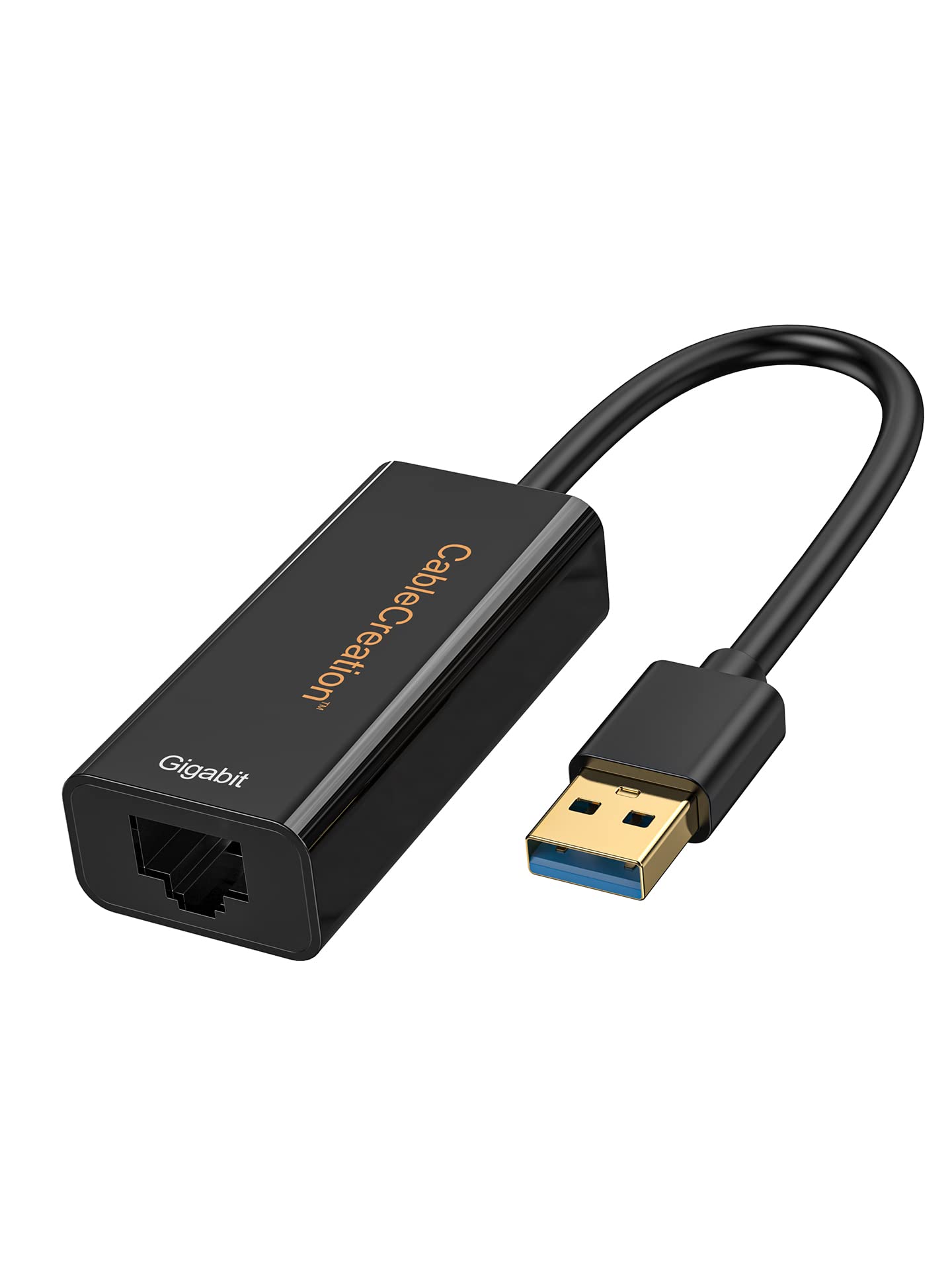 آداپتور اترنت گیگابیت USB به RJ45، USB 3.0 به اترنت گیگابیت 10/100/1000، بدون نیاز به درایور USB 3.0 به RJ45 CD0026 سیاه(ABS)