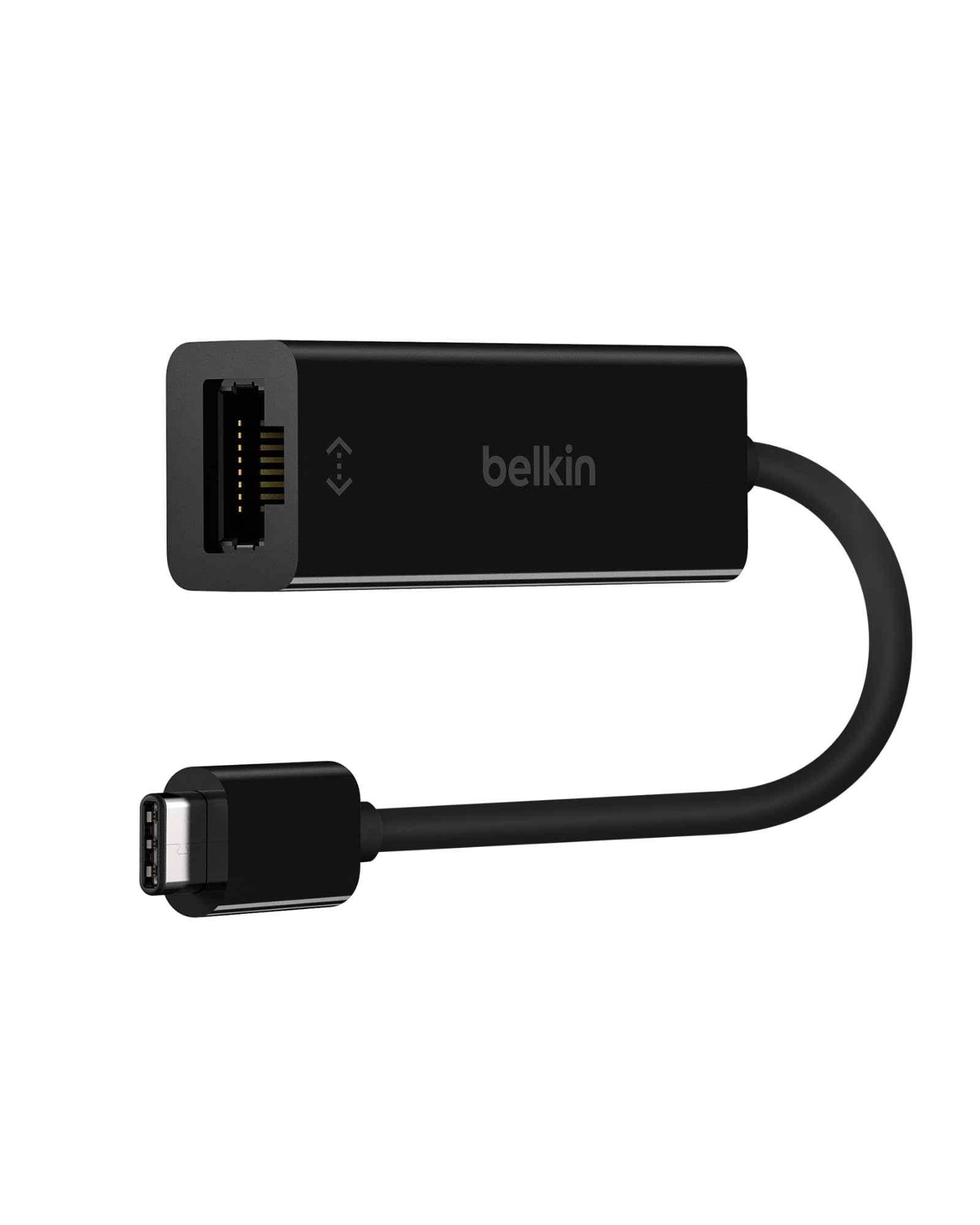 مبدل شبکه گیگابیت USB-C به Ethernet با گواهی USB-IF از Belkin، سازگار با دستگاه‌های USB-C از جمله MacBook جدید، MacBook Pro (2016)، XPS و Chromebook Pixel (F2Cu040Btblk)، فقط مبدل اترنت است.