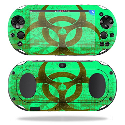 پوست MightySkins سازگار با سونی PS Vita (Wi-Fi نسل دوم)، استیکر پوشش پوست Biohazard