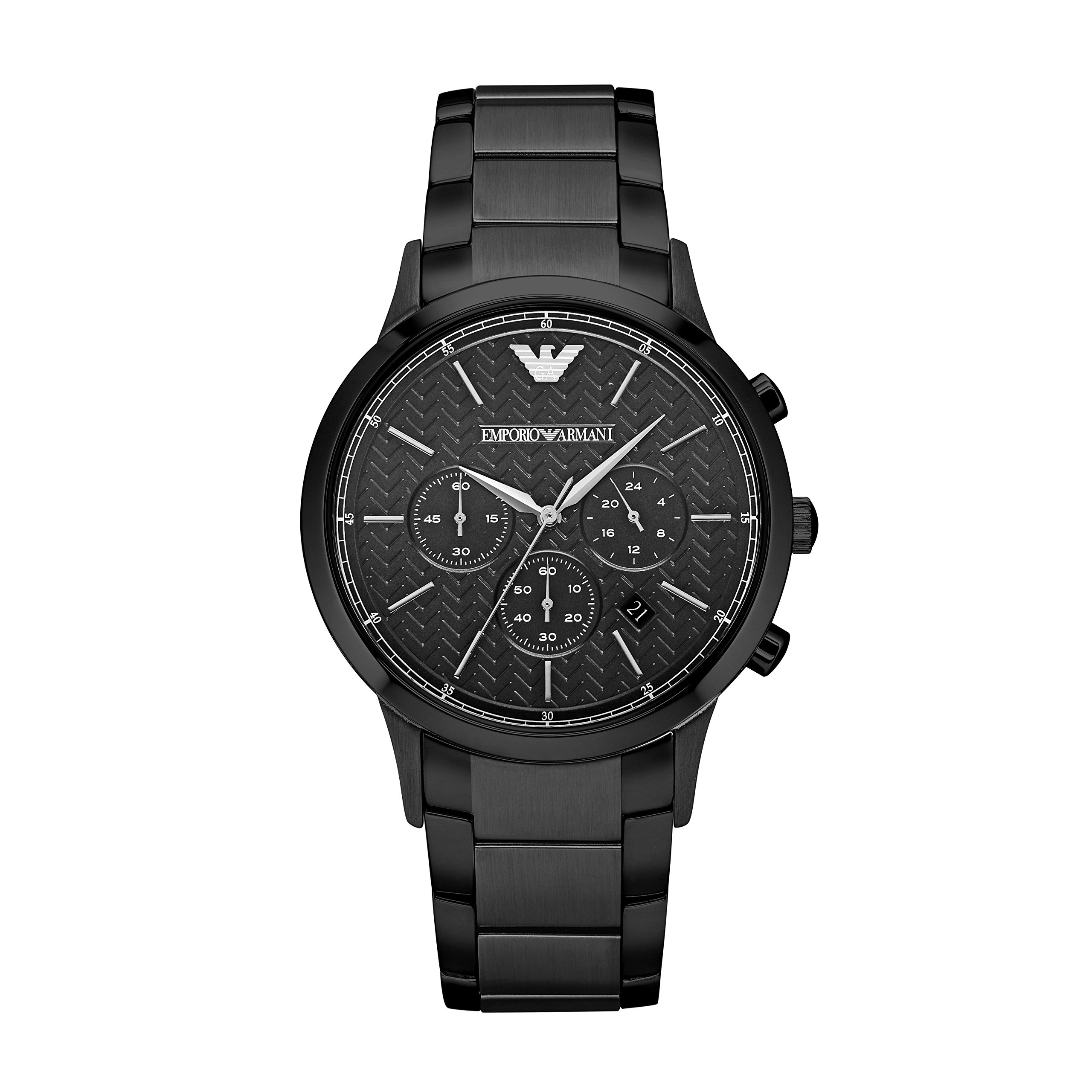 ساعت مچی کژوال Emporio Armani با صفحه نمایش آنالوگ و مکانیزم کوارتز برای مردان با رنگ مشکی