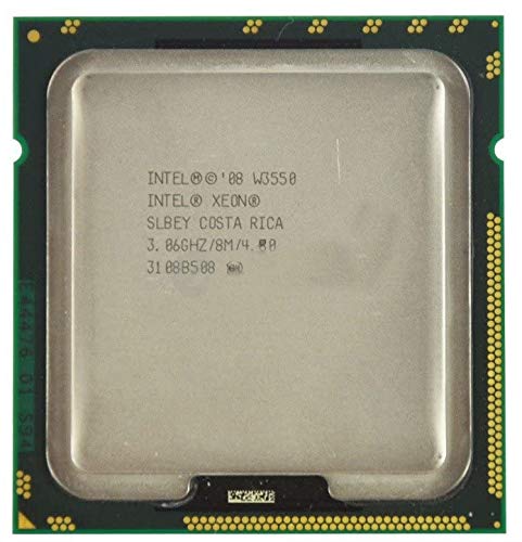 پردازنده چهار هسته ای Intel Xeon W3550 با فرکانس 3.06 گیگاهرتز، سرعت انتقال داده 4.80 گیگابایت بر ثانیه، حافظه کش هوشمند 8 مگابایتی، سوکت LGA-1366، توان مصرفی 130 وات، کد SLBEY BX80601W3550