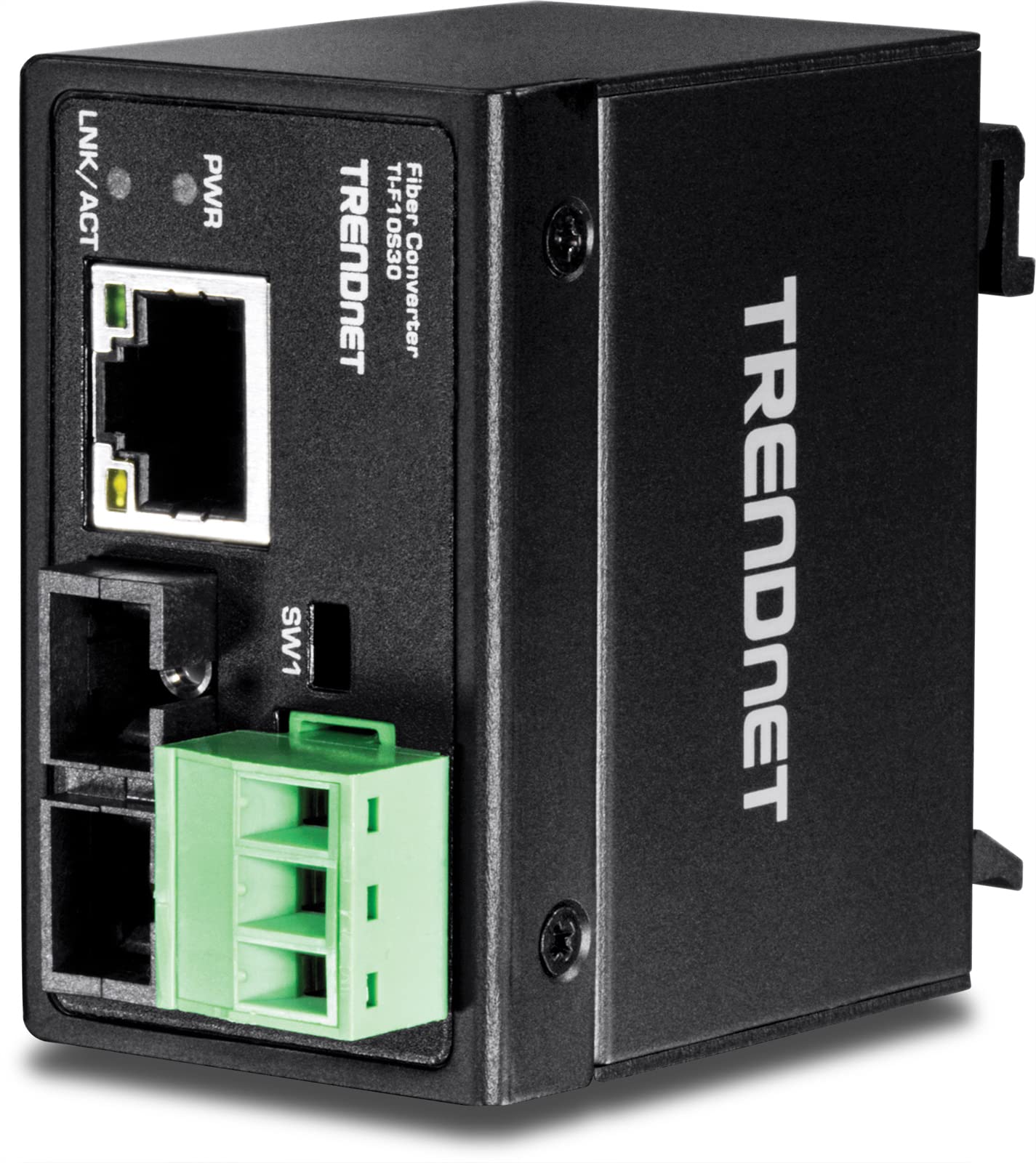 مبدل فیبر روشنایی Trendnet صنعتی مقاوم با استاندارد 100Base-FX Single-Mode SC (30 کیلومتر، 18.6 مایل)