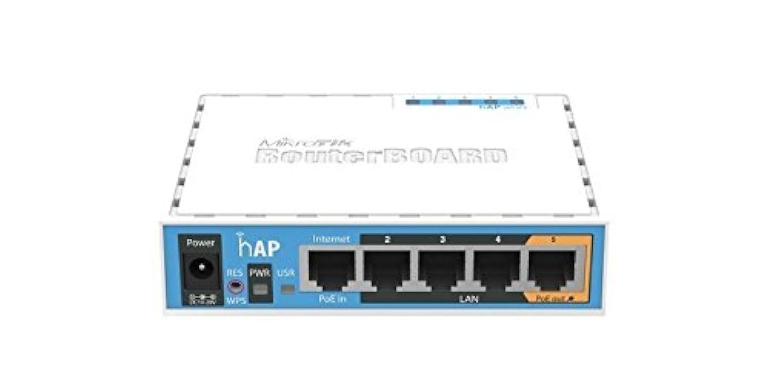 میکروتیک RB951Ui-2nD 2.4 گیگاهرتز hAP 650 مگاهرتز 5xLAN 802.11bg 2x2