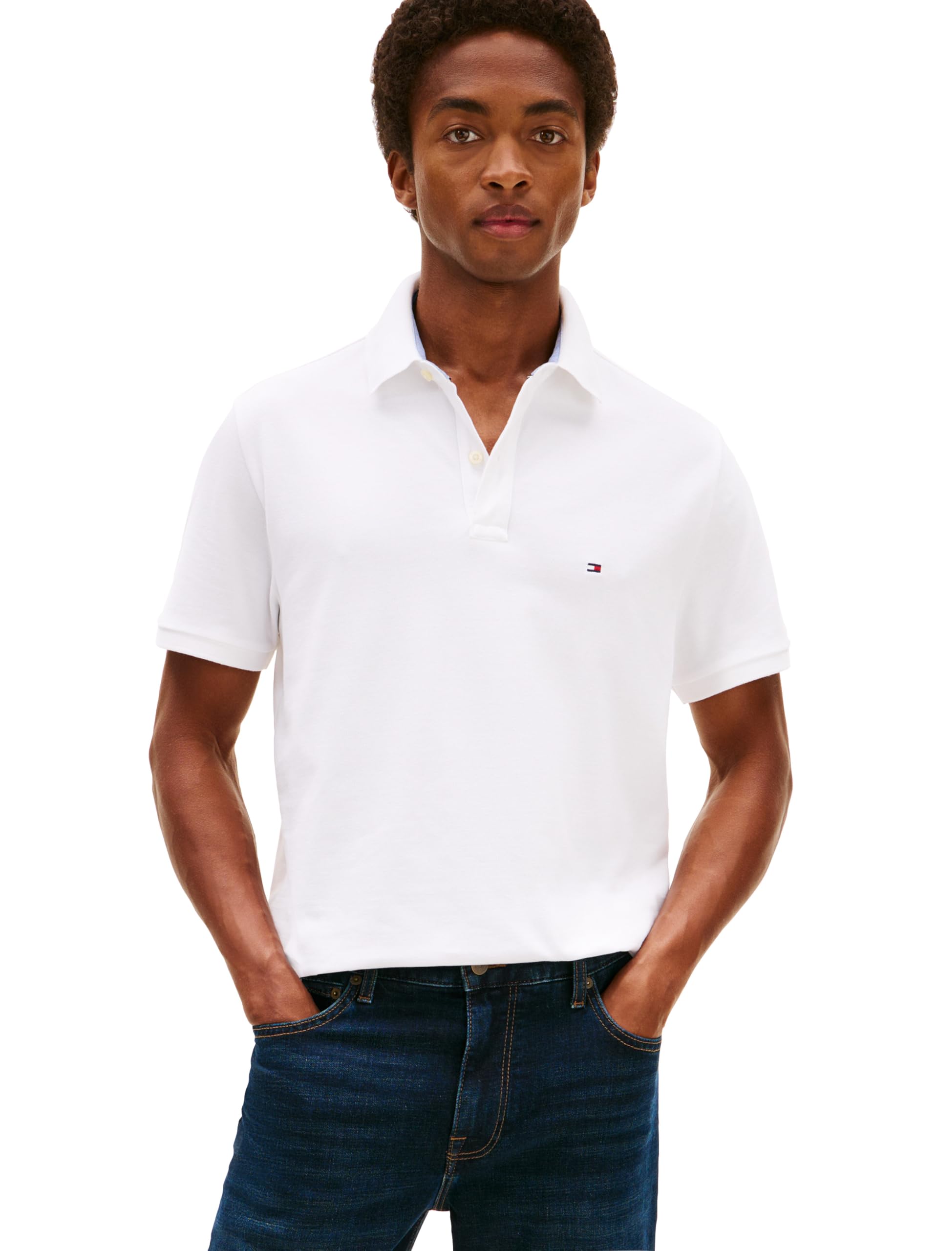 پیراهن پولو تامی هیلفیگر مردانه IVY POLO SHIRT CF، سایز L، رنگ سفید کلاسیک