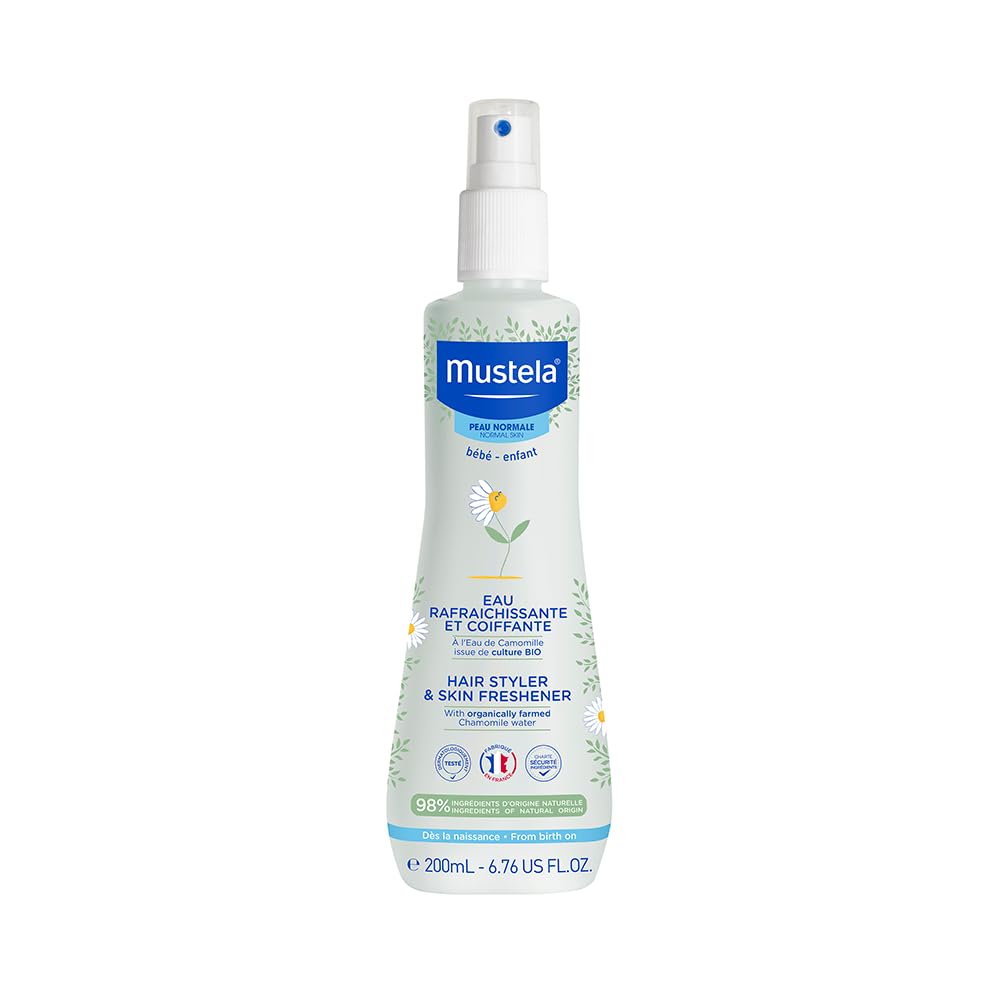 اصلاح کننده مو و تازه‌کننده پوست بچه‌های موستلا - با آووکادو طبیعی و آب چای بابونه - گیاهی و هیپوآلرژنیک - 200 میلی‌لیتر (بسته‌ی یک عدد) تک‌بسته