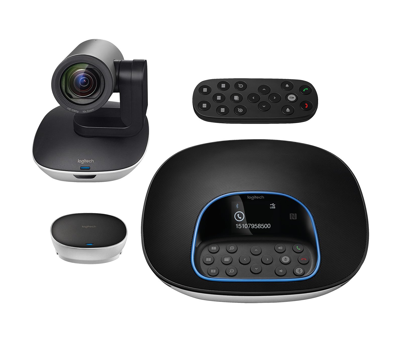 وب‌کم Logitech GROUP برای سیستم تشویق ویدئویی گروهی، 1080p تک قطاره