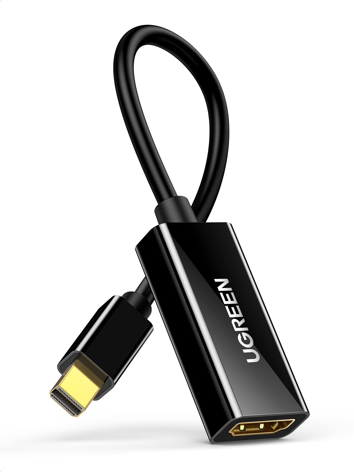 آداپتور Mini DisplayPort به HDMI UGREEN، مرد به زن، پشتیبانی از Thunderbolt 2.0 برای مک‌بوک اپل مک‌بوک ایر، مایکروسافت سرفیس پرو ۴ ۳، کروم بوک گوگل - مشکی