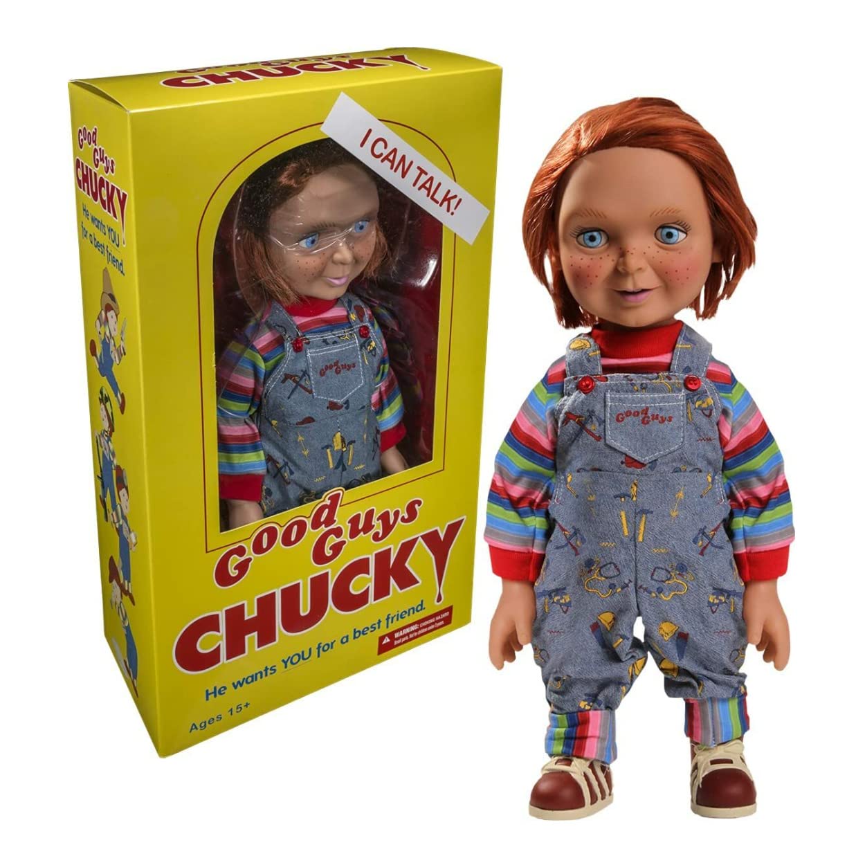 Chucky Mezco Designers Series Mega Scale - Child's Play: Talking Good Guys, چند رنگ، 15 اینچ