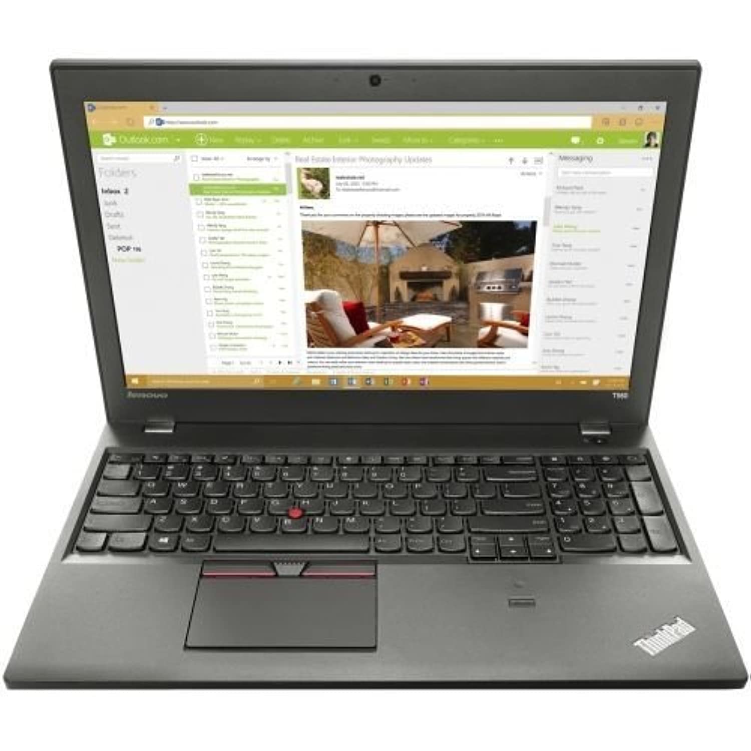 لپ‌تاپ تجاری لنوو (بازسازی شده) ThinkPad T560، پردازنده Intel Core i5-6300U، رم 8 گیگابایت DDR3L، هارد اس اس دی 256 گیگابایت، نمایشگر 15.6 اینچ