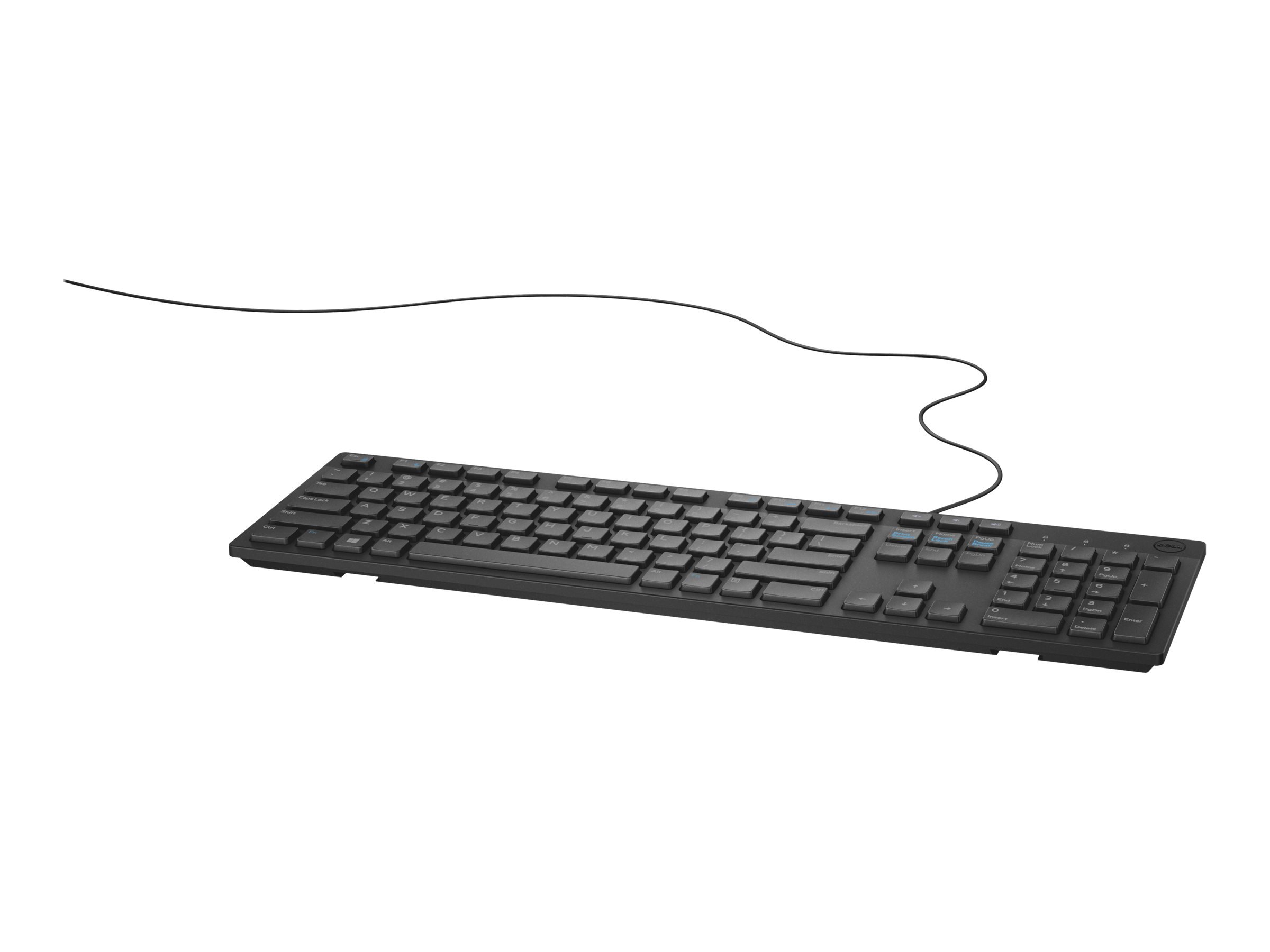 کیبورد DELL KB216 USB QWERTY US International مدل مولتی‌مدیا با رنگ مشکی و مشخصه‌های US International (QWERTY)