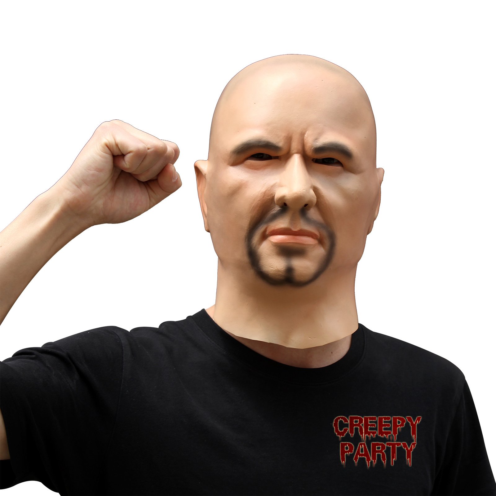 ماسک سر کالج هالووین با طرح صورت انسان واقعی (هالک مرد) از برند CreepyParty Novelty