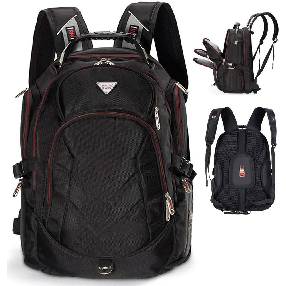 FreeBiz 18.4 Inches Laptop Backpack Fits up to 18 Inch Gaming Laptops for Dell, Asus, Msi,Hp (Black)