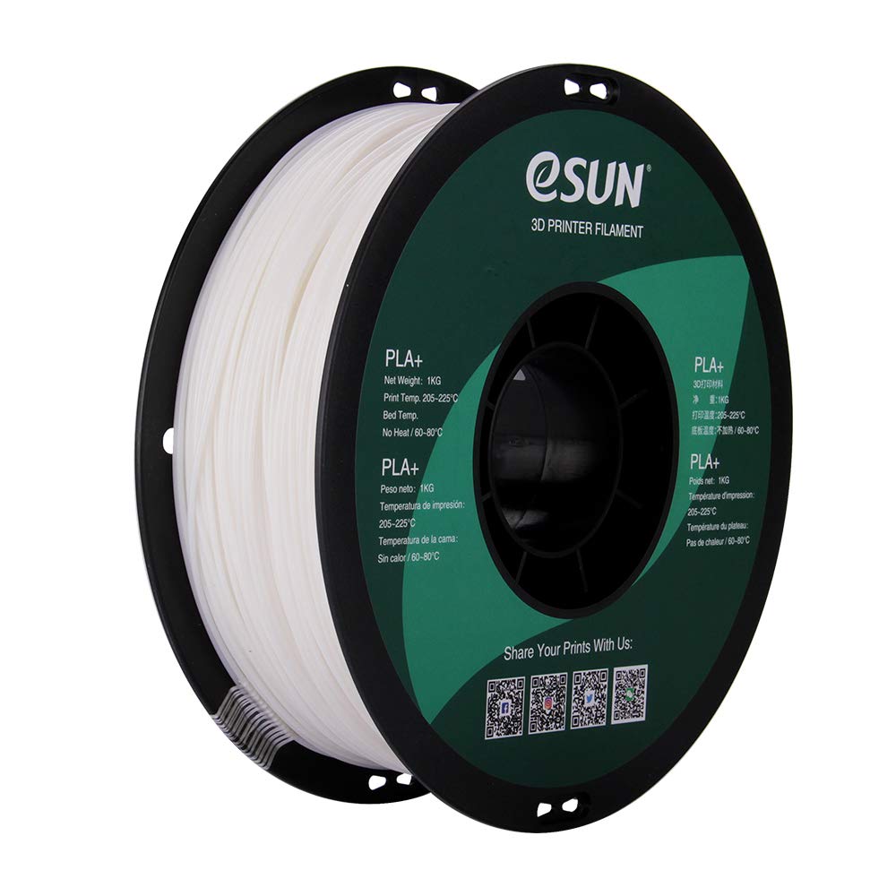 eSUN 1.75mm PLA Pro (PLA+) 3D Printer Filament 1KG Spool (2.2lbs), White Colors IG-C-PLAPRO175WW1 1 یک عدد سفید گرم