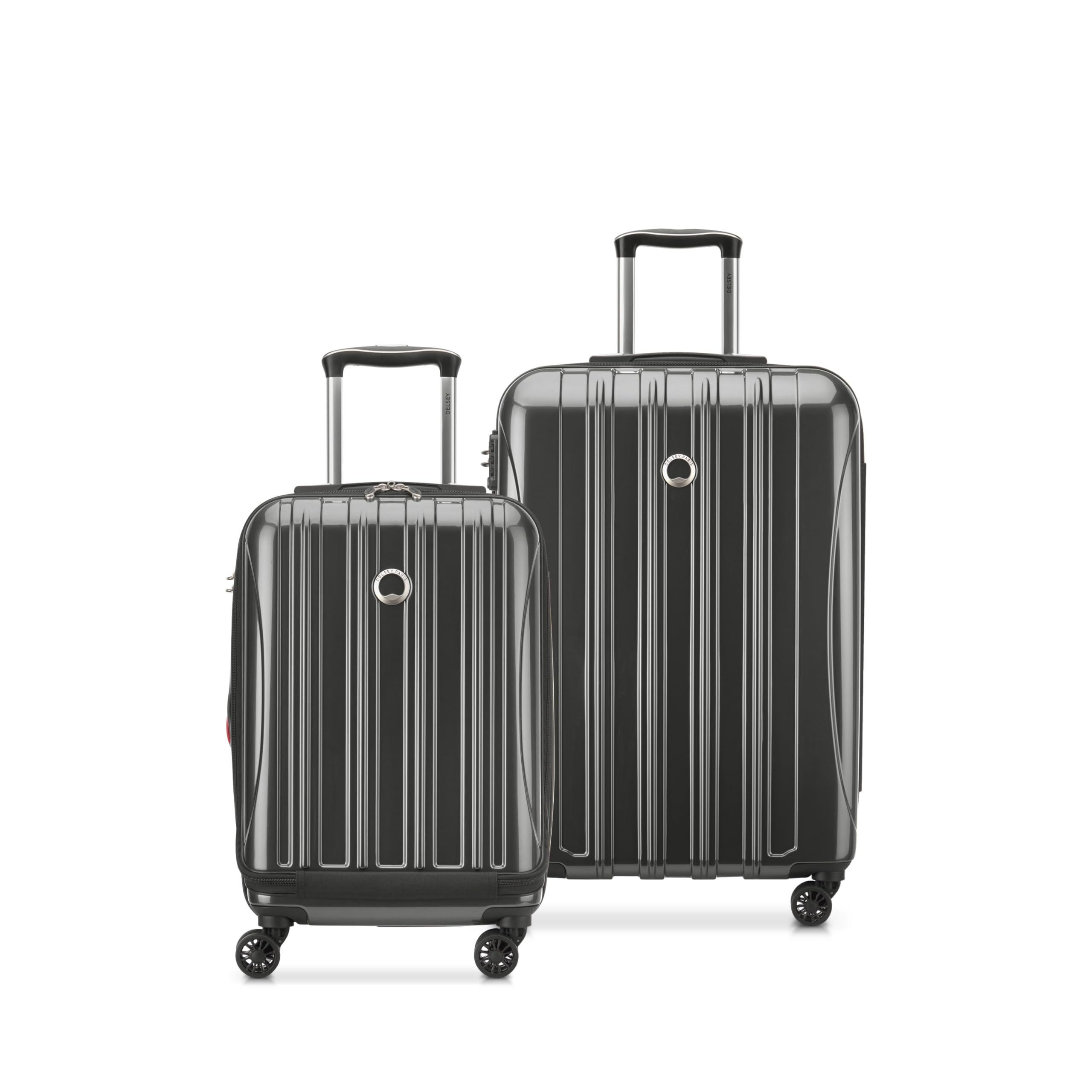 کیف‌های سفر DELSEY PARIS Helium Aero با چرخ‌های اسپینر مخصوص، از جنس مقاوم سخت و قابل توسعه با طراحی شیک و 25 اینچ اندازه متوسط، رنگ زغالی مسحور کننده