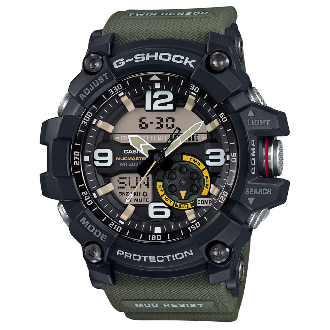 ساعت جهانی آنالوگ-دیجیتال Casio G-Shock سبز