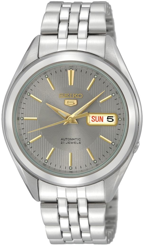 ساعت اتوماتیک مردانه Seiko با نمایشگر آنالوگ و بند از فولاد ضدزنگ SNKL19J1، نقرهای