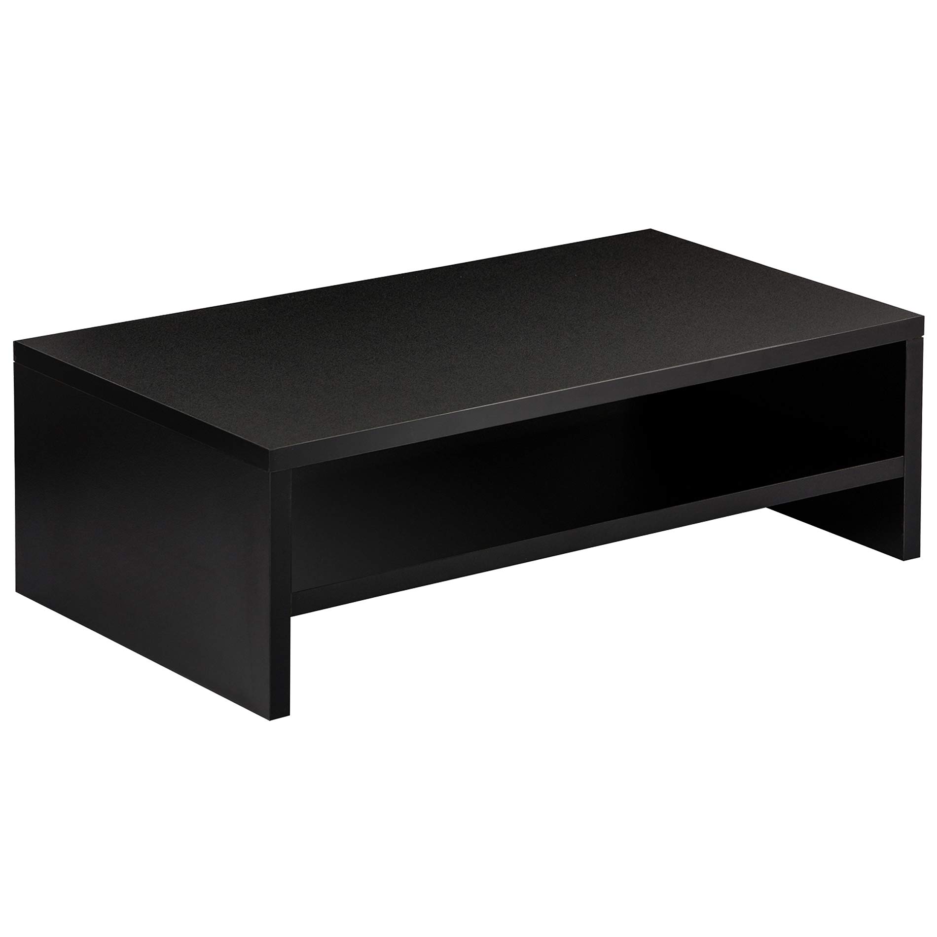 استند نگهدارنده مانیتور FITUEYES چوبی 2 طبقه برای کامپیوتر شخصی و لپ تاپ در منزل 42.5x 23.5x14 سانتی‌متر مدل مشکی DT204201WB
