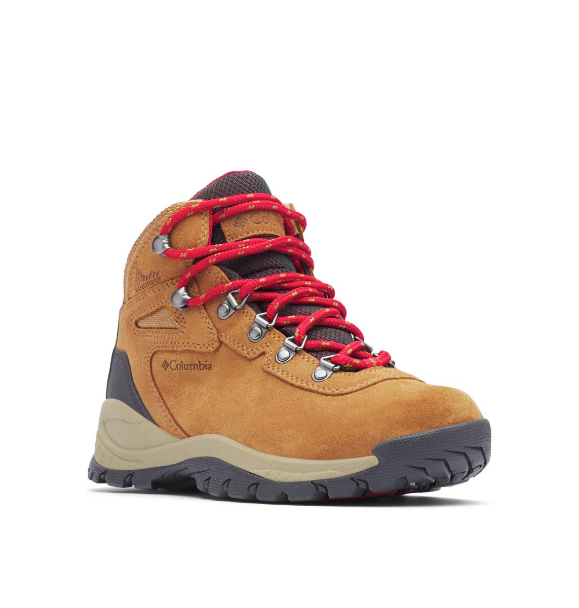Columbia Newton Ridge Plus Waterproof Amped کفش پیاده‌روی زنانه ضدآب سایز 37.5 اروپا، رنگ Elk Mountain Red، 2023